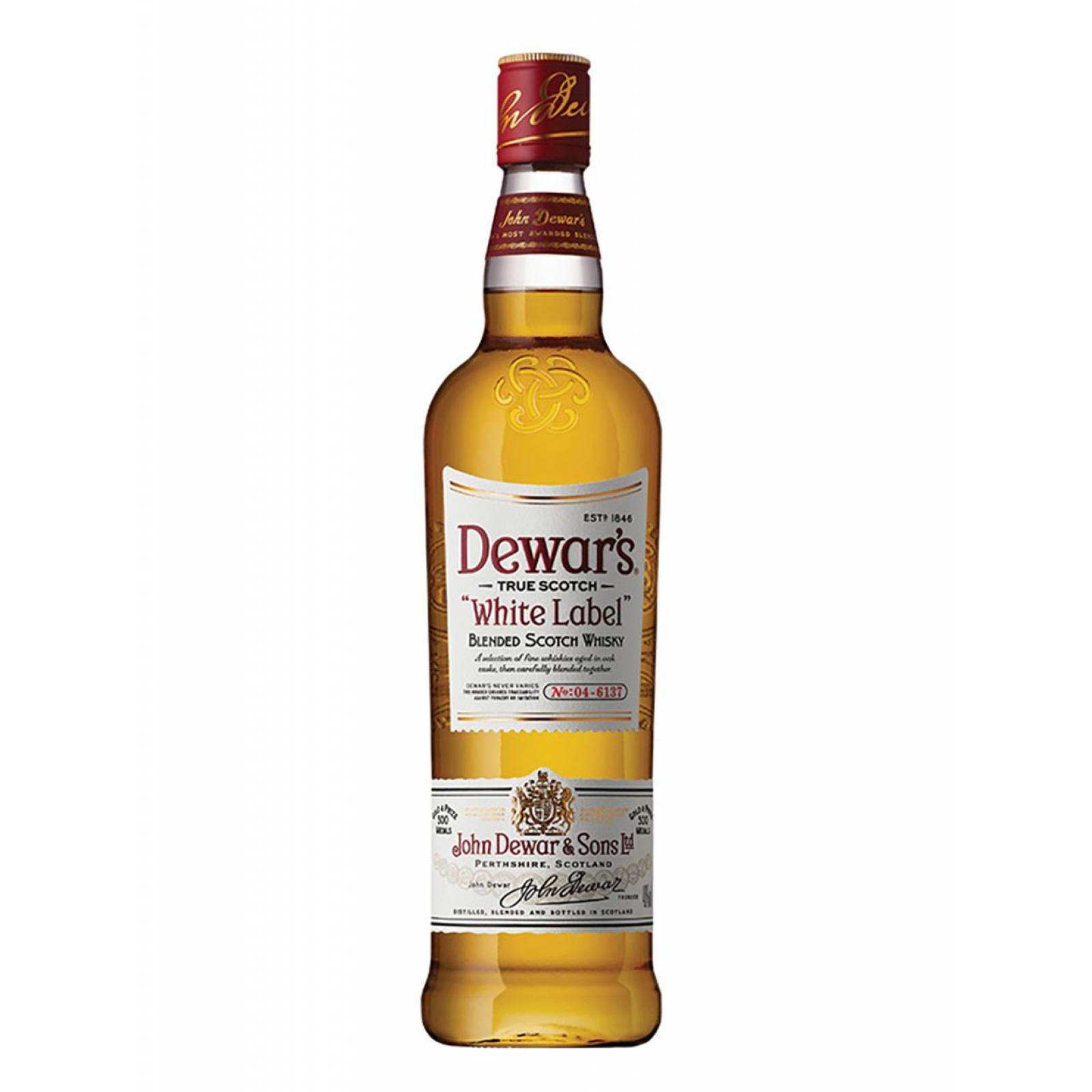 Pack de 4 Whisky Dewars Blend White Label 750 ml 