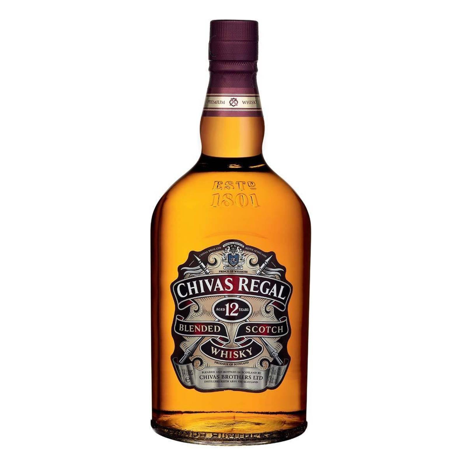 Pack de 6 Whisky Chivas Regal Blend 12 Años 1.75 L 