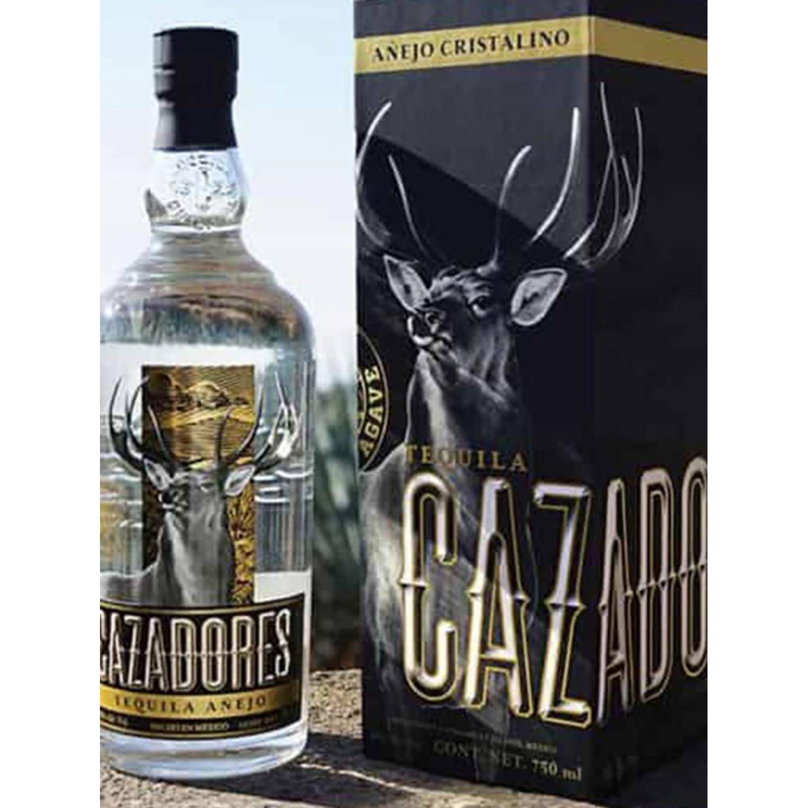 Pack de 12 Tequila Cazadores Añejo Cristalino 750 ml