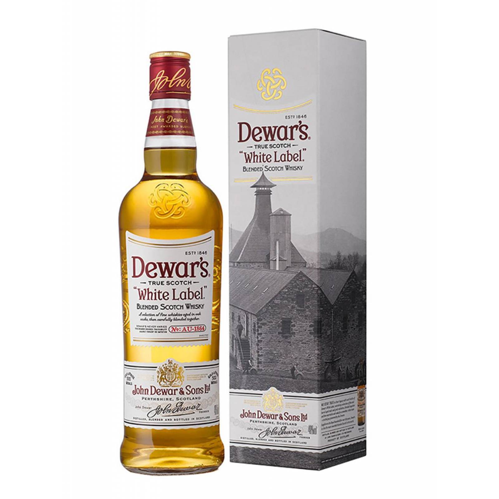 Pack de 6 Whisky Dewars Blend White Label 1 L 