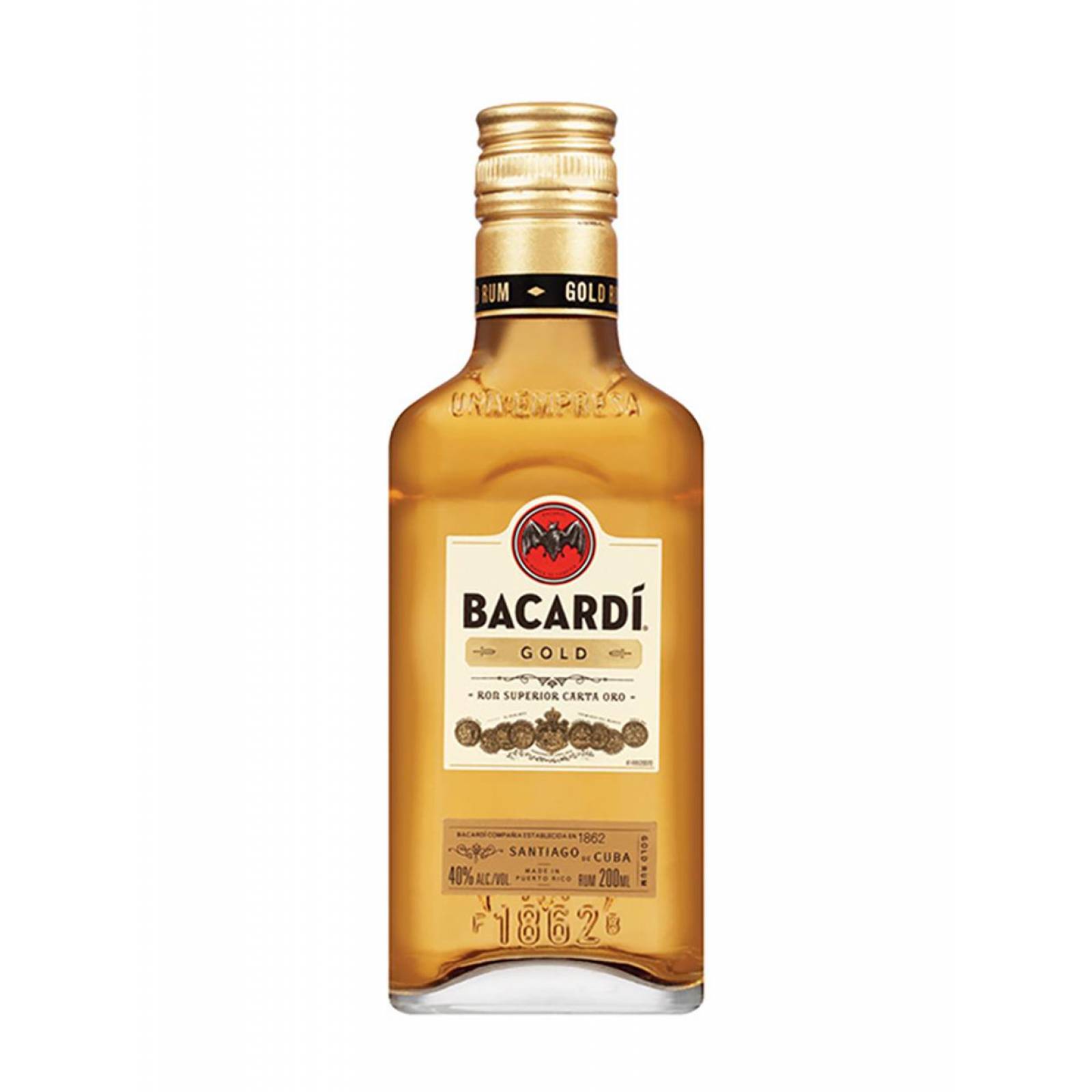 Pack de 2 Ron Bacardi Carta Oro 200 ml 