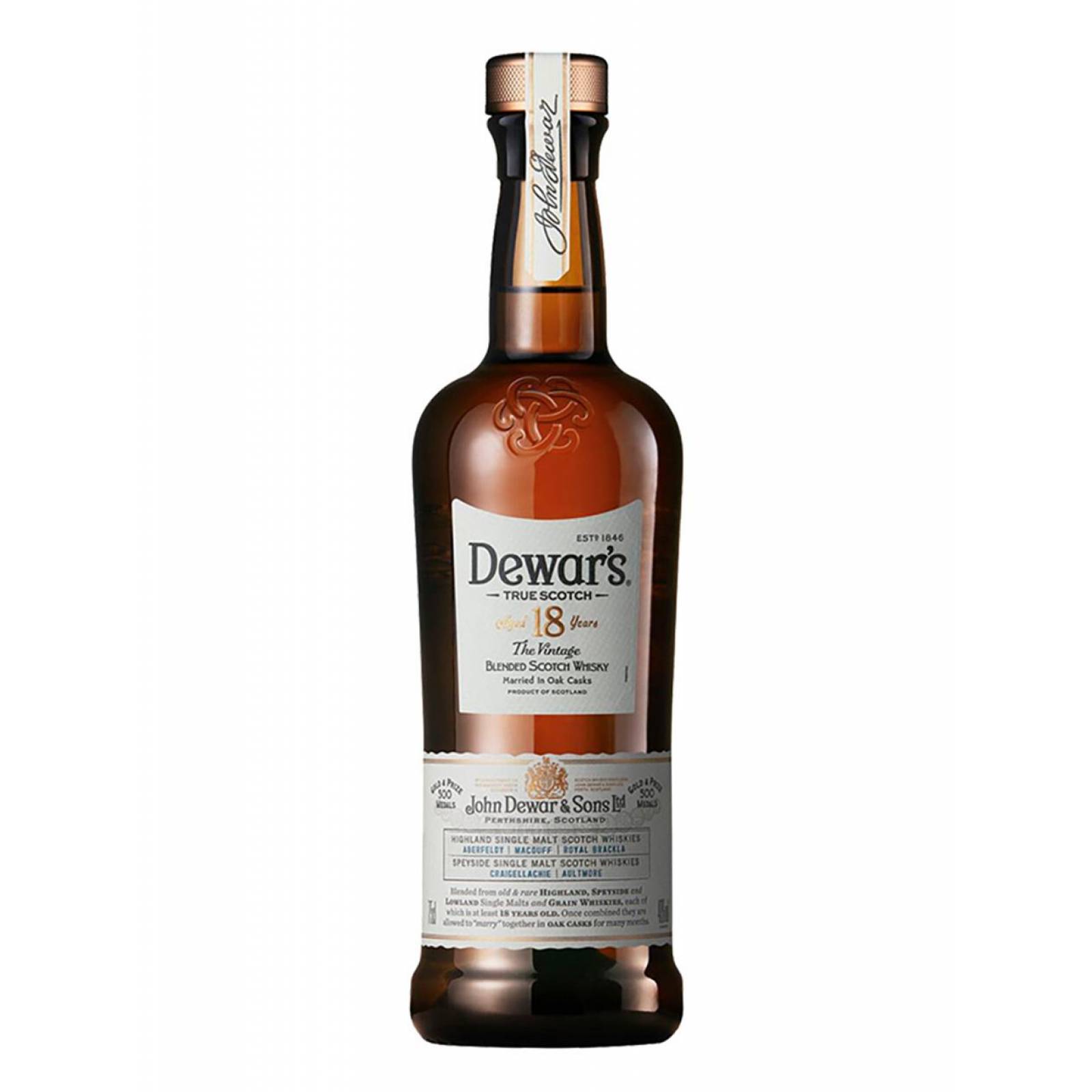 Pack de 12 Whisky Dewars Blend 18 Años 750 ml 