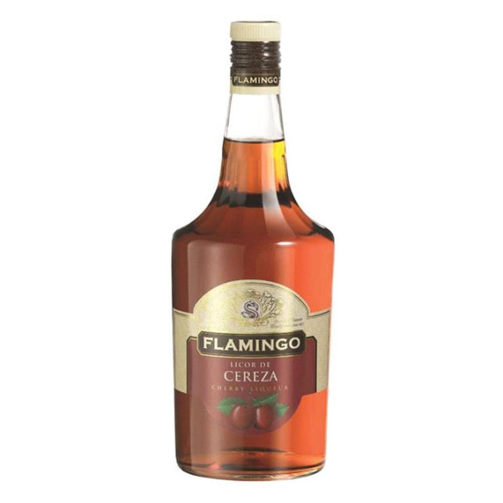 Pack de 4 Licor Flamingo Cereza 1 L 