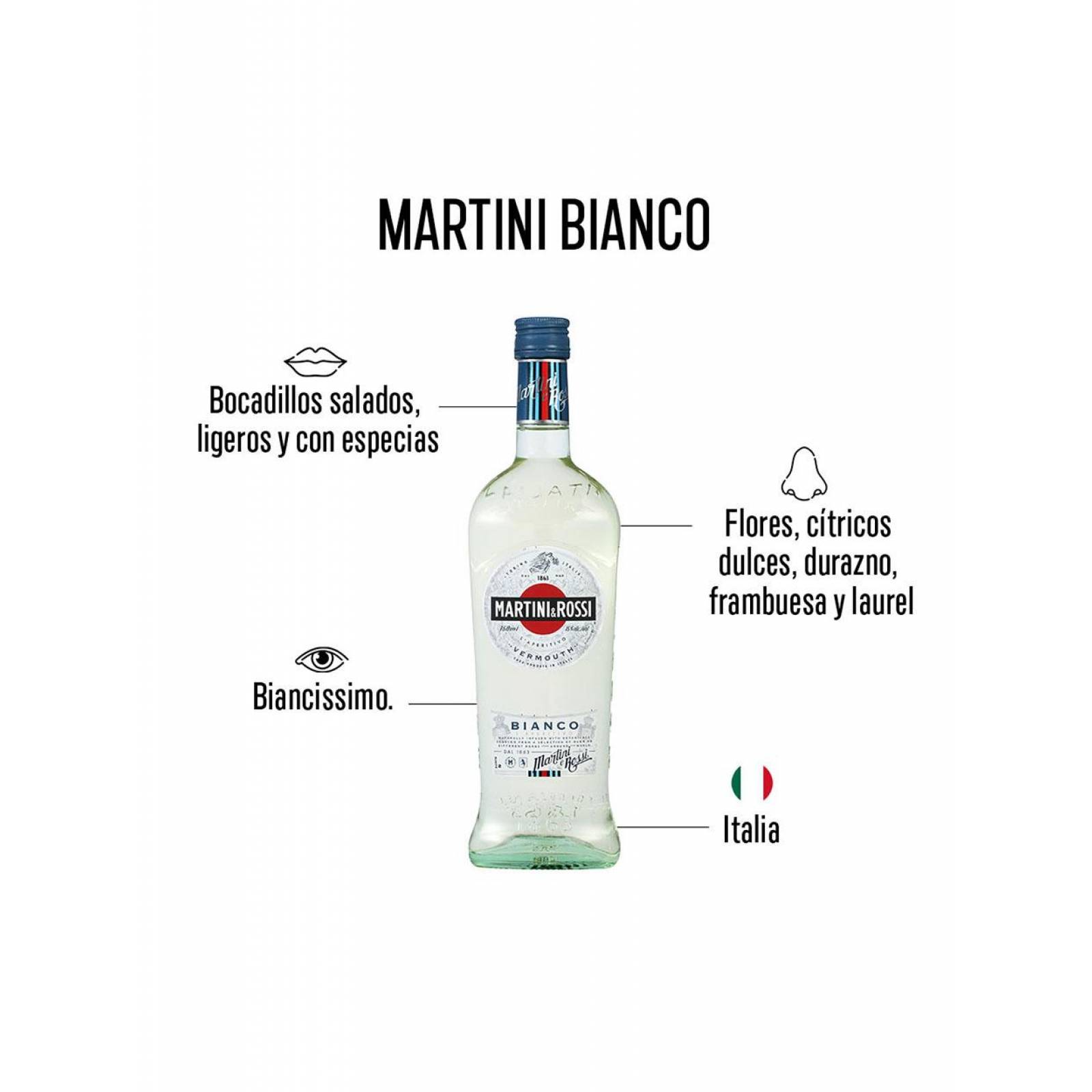 Pack de 4 Aperitivo Martini Bianco 750 ml 