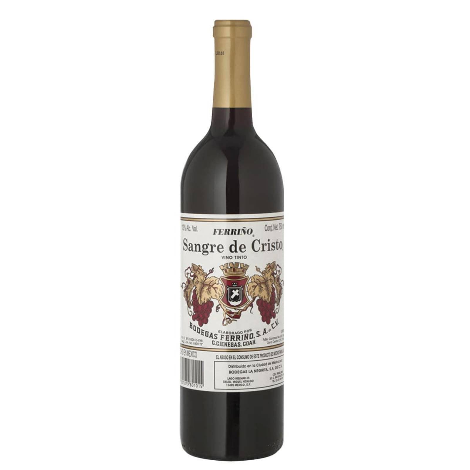 Pack de 2 Vino Tinto Sangre De Cristo 750 ml 