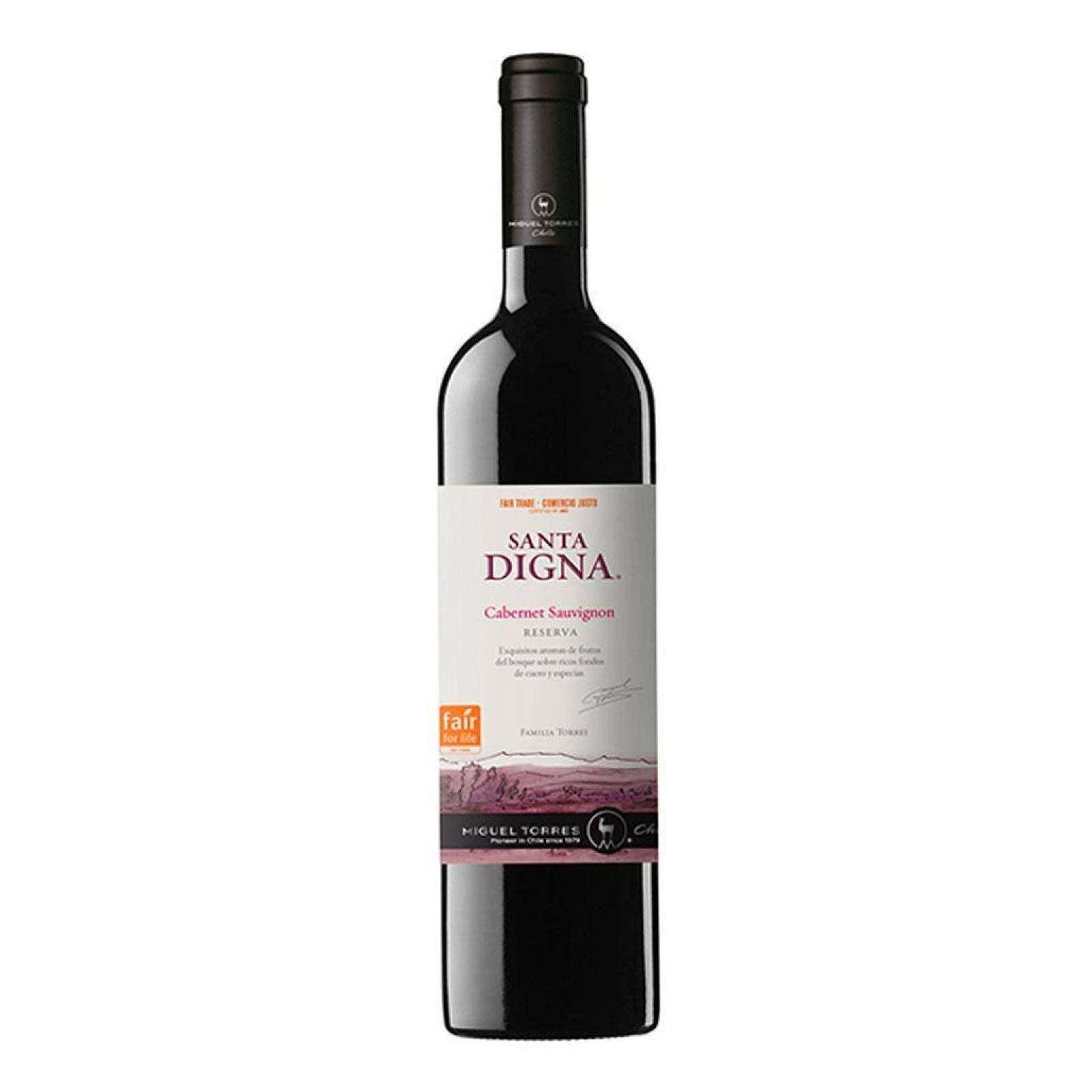 Pack de 2 Vino Tinto Torres Santa Digna Cabernet Sauvignon 750 ml 