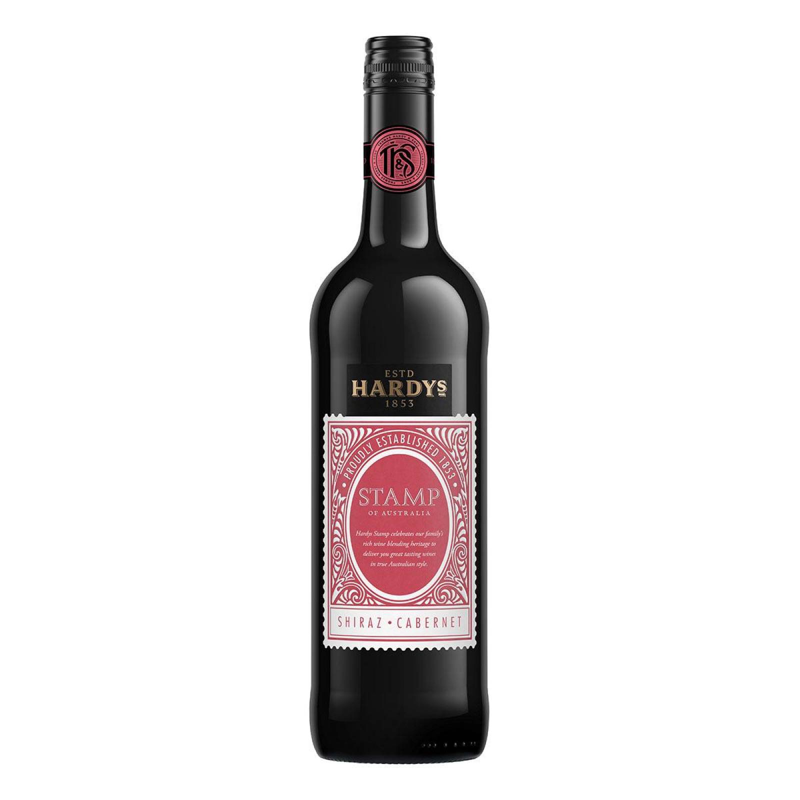 Pack de 2 Vino Tinto Hardy Stamp Shiraz - Cabernet Sauvignon 750 ml 