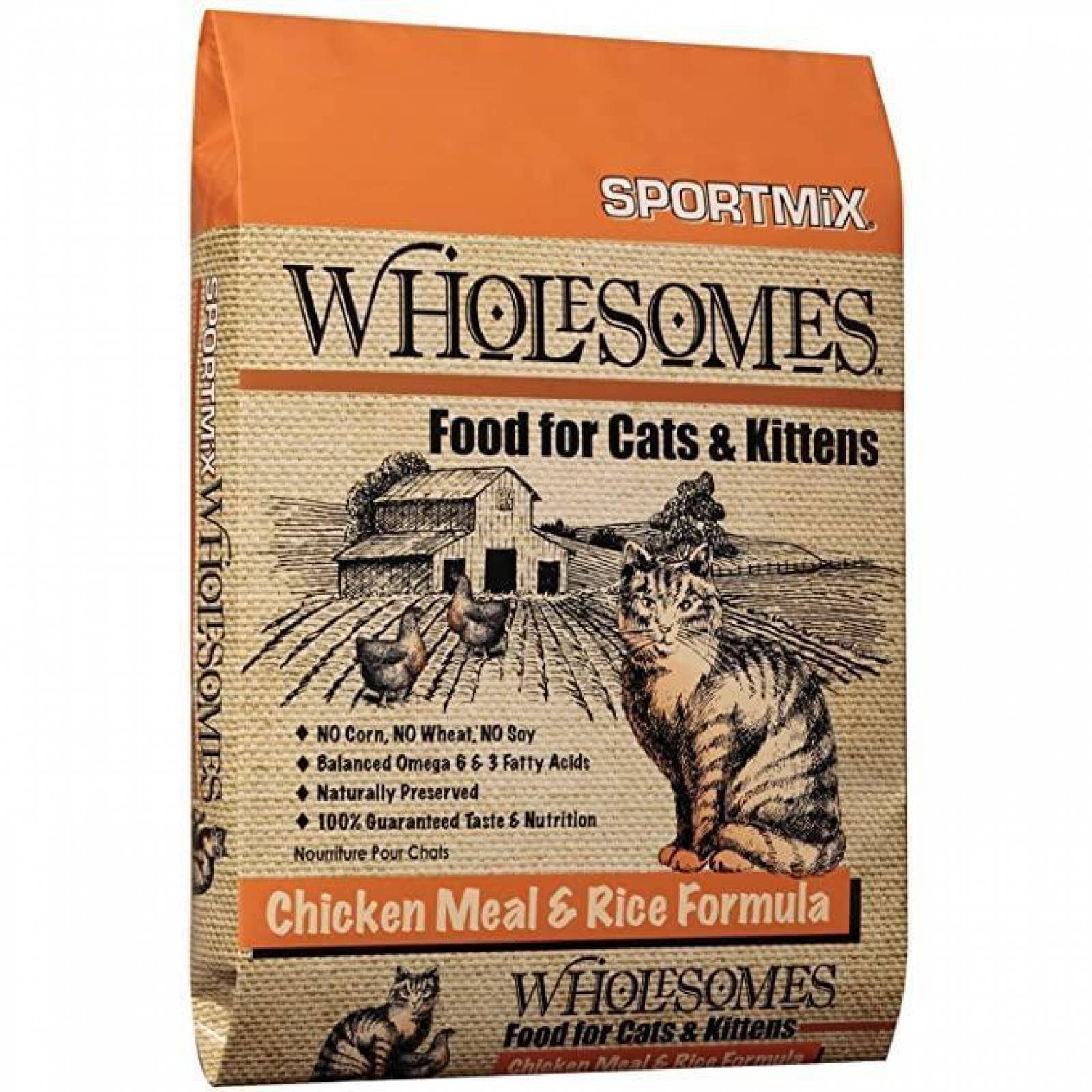 Alimento para Gatos Sportmix Wholesomes Pollo y Arroz 6.8 Kg 