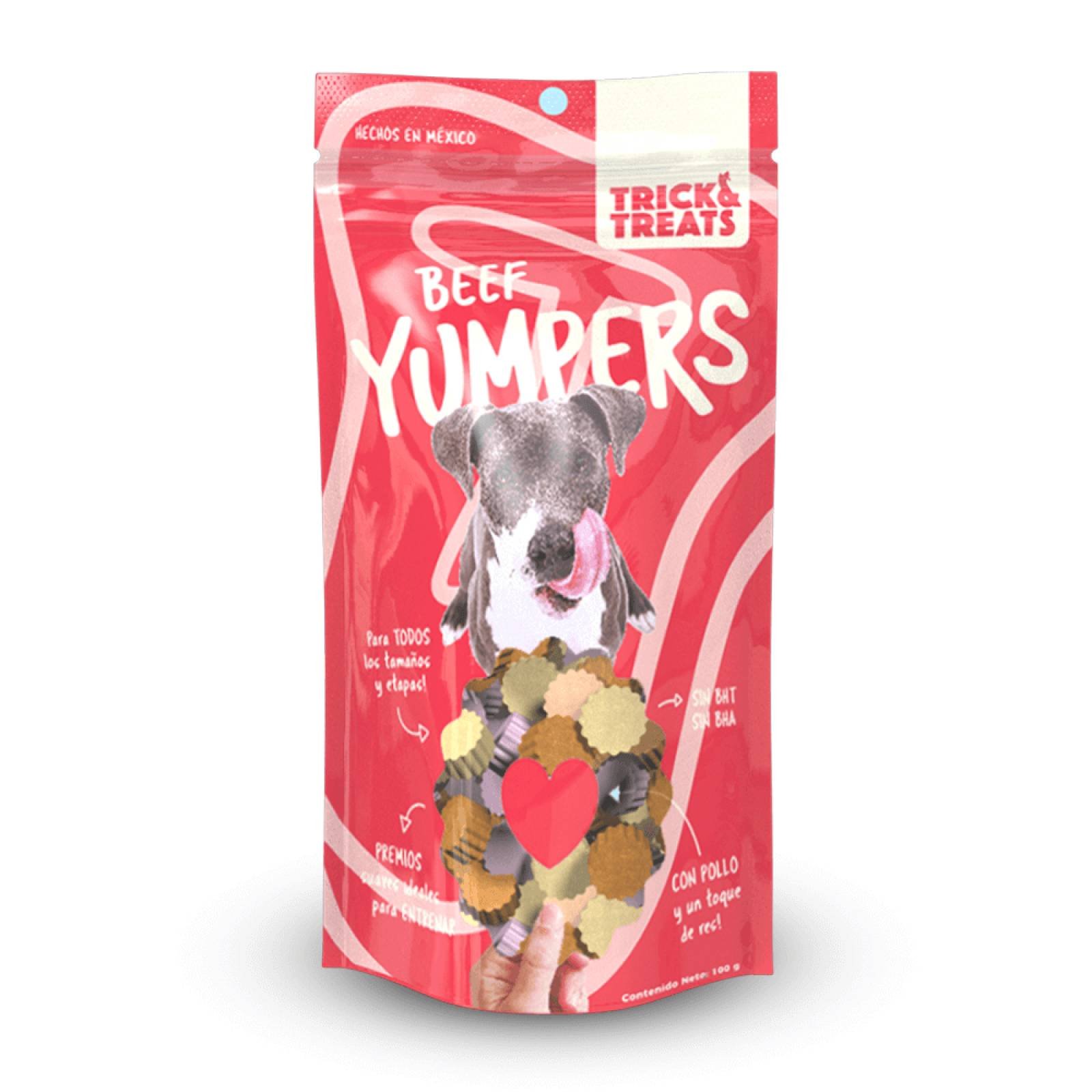 Premios Suaves para Perro Yumpers Trick Treats sabor Res 