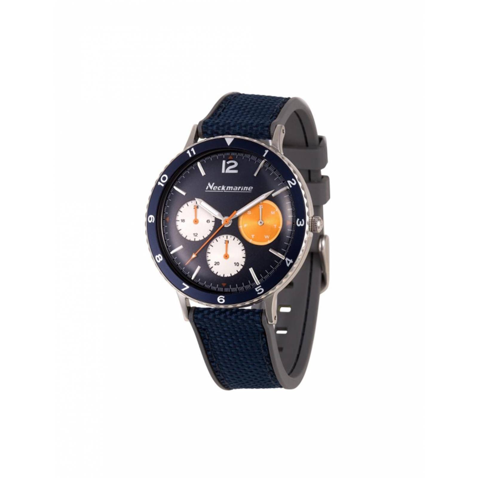 Reloj Neckmarine vintage sport azul 34mm Azul con gris