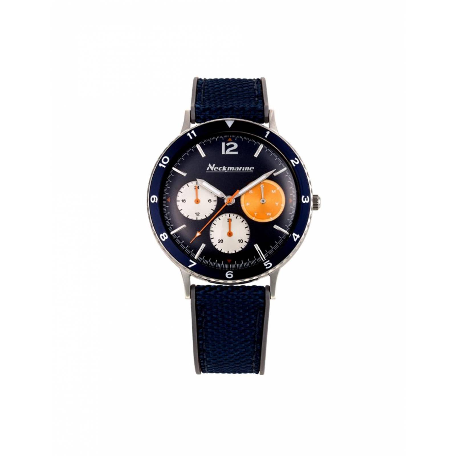 Reloj Neckmarine vintage sport azul 34mm Azul con gris