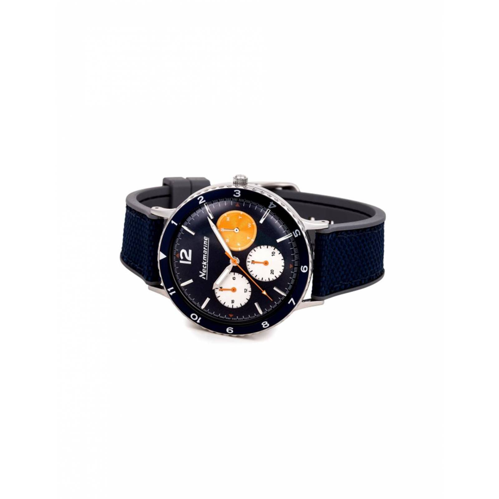 Reloj Neckmarine vintage sport azul 34mm Azul con gris