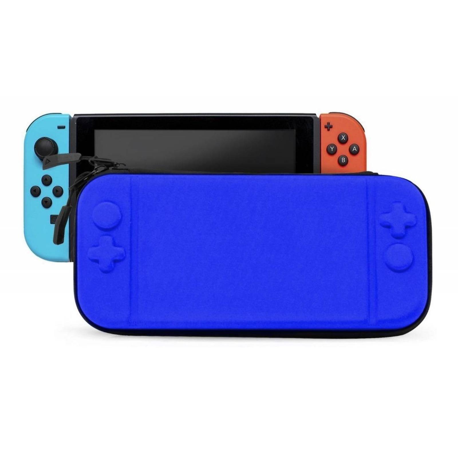 Funda Lenfech Nintendo Switch Kit 5 En 1 Case Joycon Grips Mica Azul