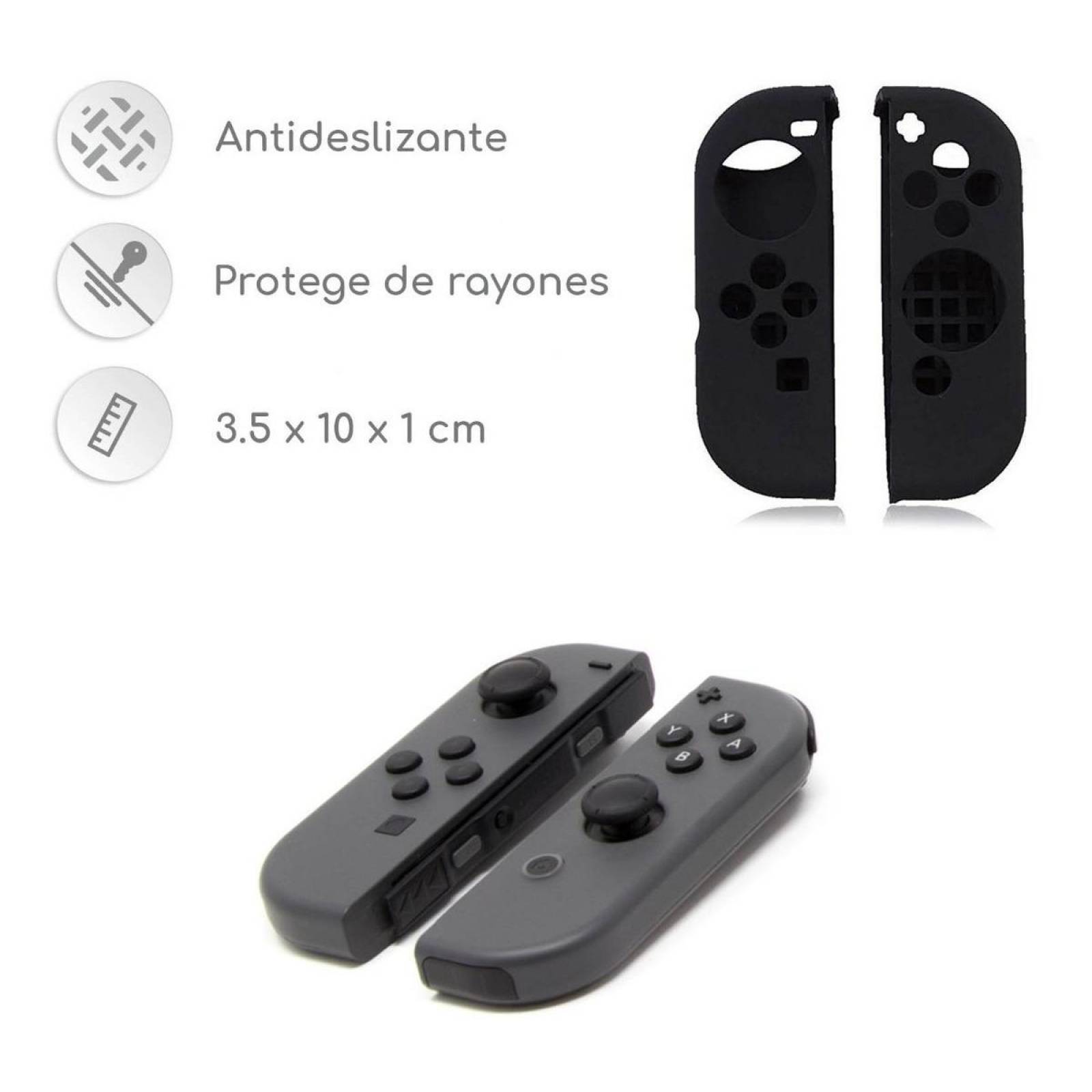Funda Lenfech Nintendo Switch Kit 5 En 1 Case Joycon Grips Mica Azul