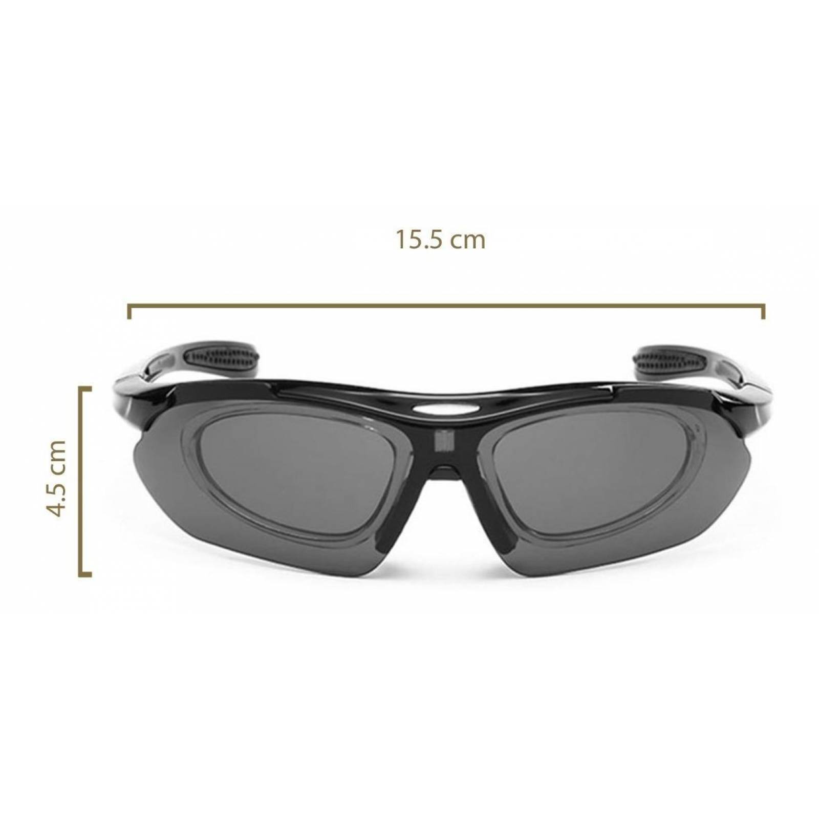 Lentes de Sol Hypson deportivos para ciclismo con 5 lentes intercambiables Negro