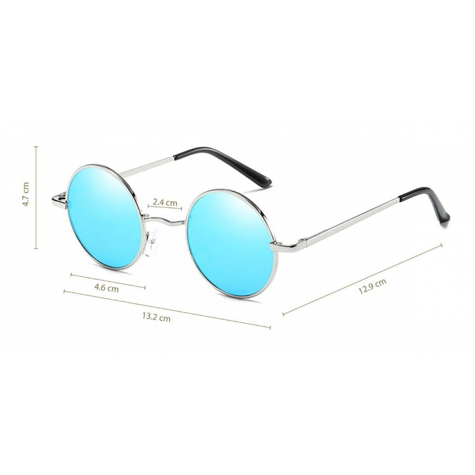 Lentes de Sol Hypson redondos para Hombre y Mujer, estilo hipster Unitalla Azul