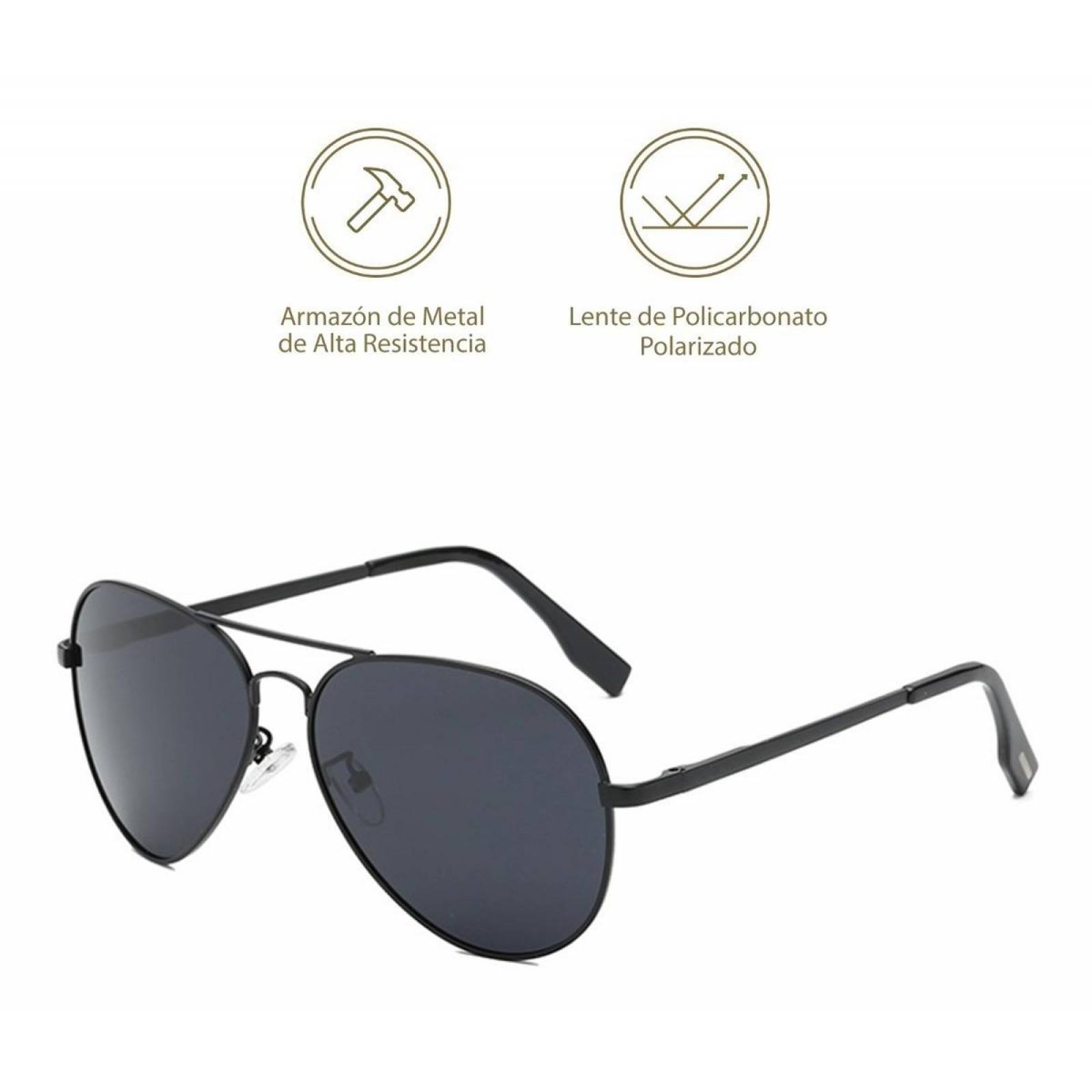 Lentes de Sol Hypson para Hombre estilo aviador Unitalla Negro