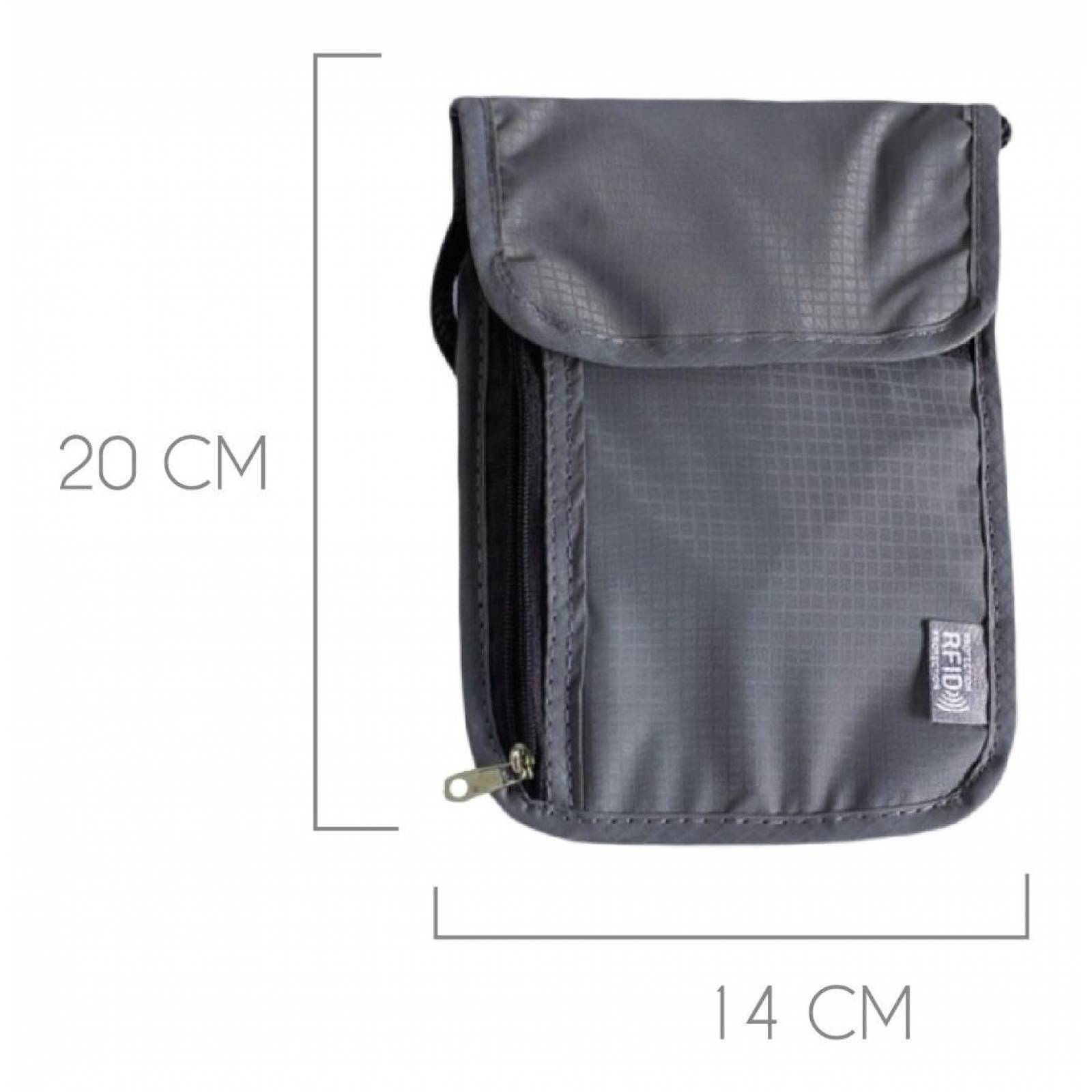 Porta Documentos Vazma para Viaje, Porta Pasaporte con Rfid Gris