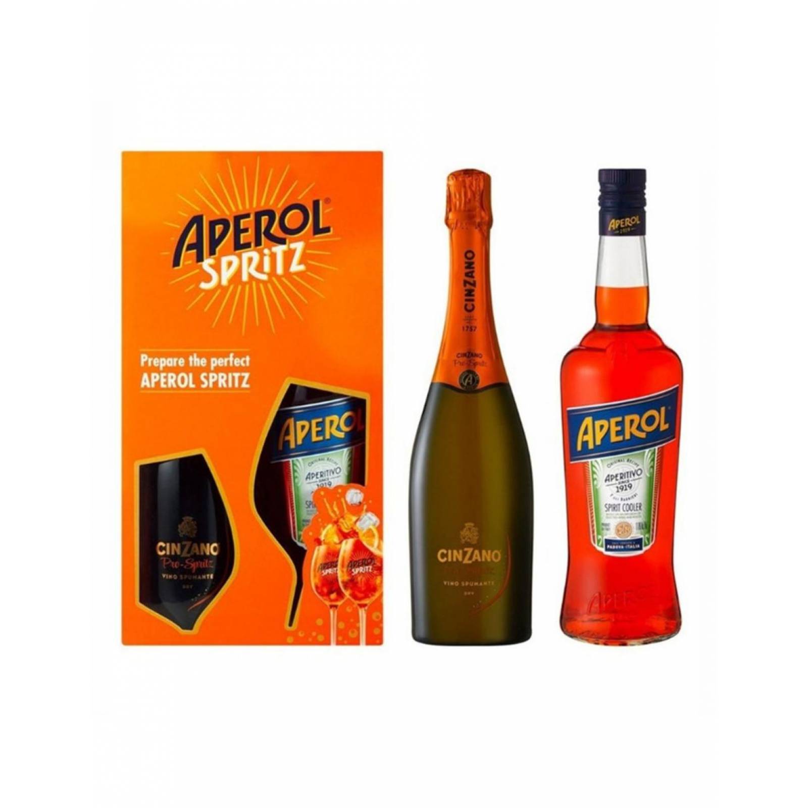 Pack de 4 Aperitivo Aperol 700 ml + Espumoso Cinzano 750 ml 
