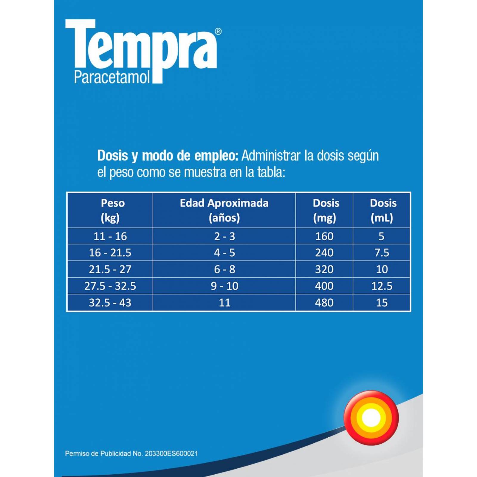 Tempra Infantil jarabe sabor fresa 120 ml