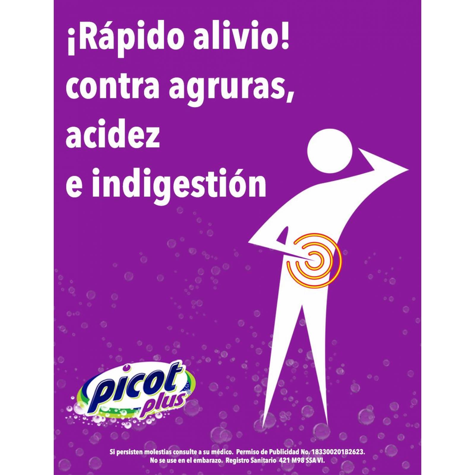 Picot Plus polvo efervescente, caja 9 sobres