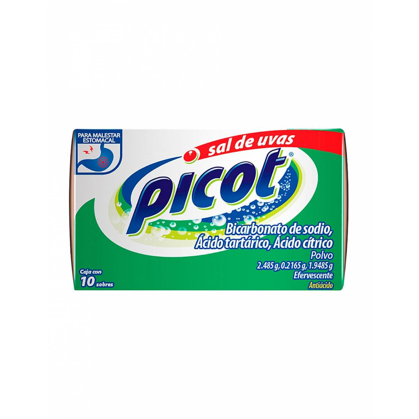 Sal de Uvas Picot antiácido, caja 10 sobres