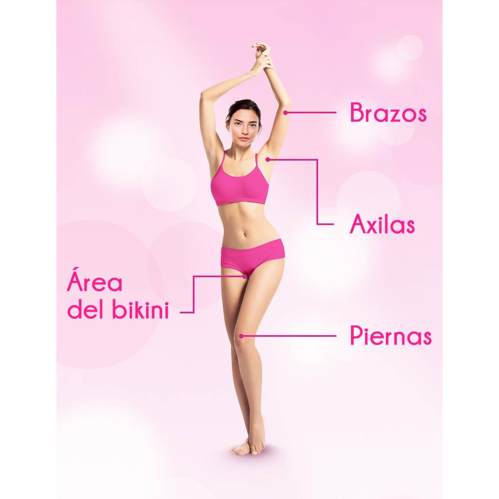 Bandas depilatorias corporales Veet piel sensible 12 pzas