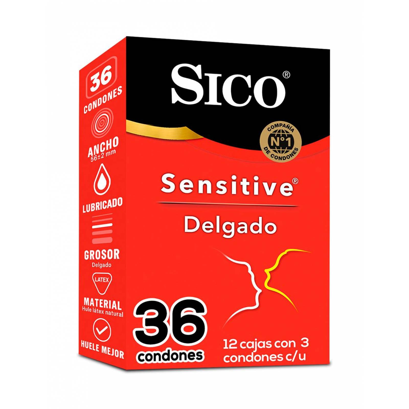 Condones Sico Sensitive caja 36 piezas 