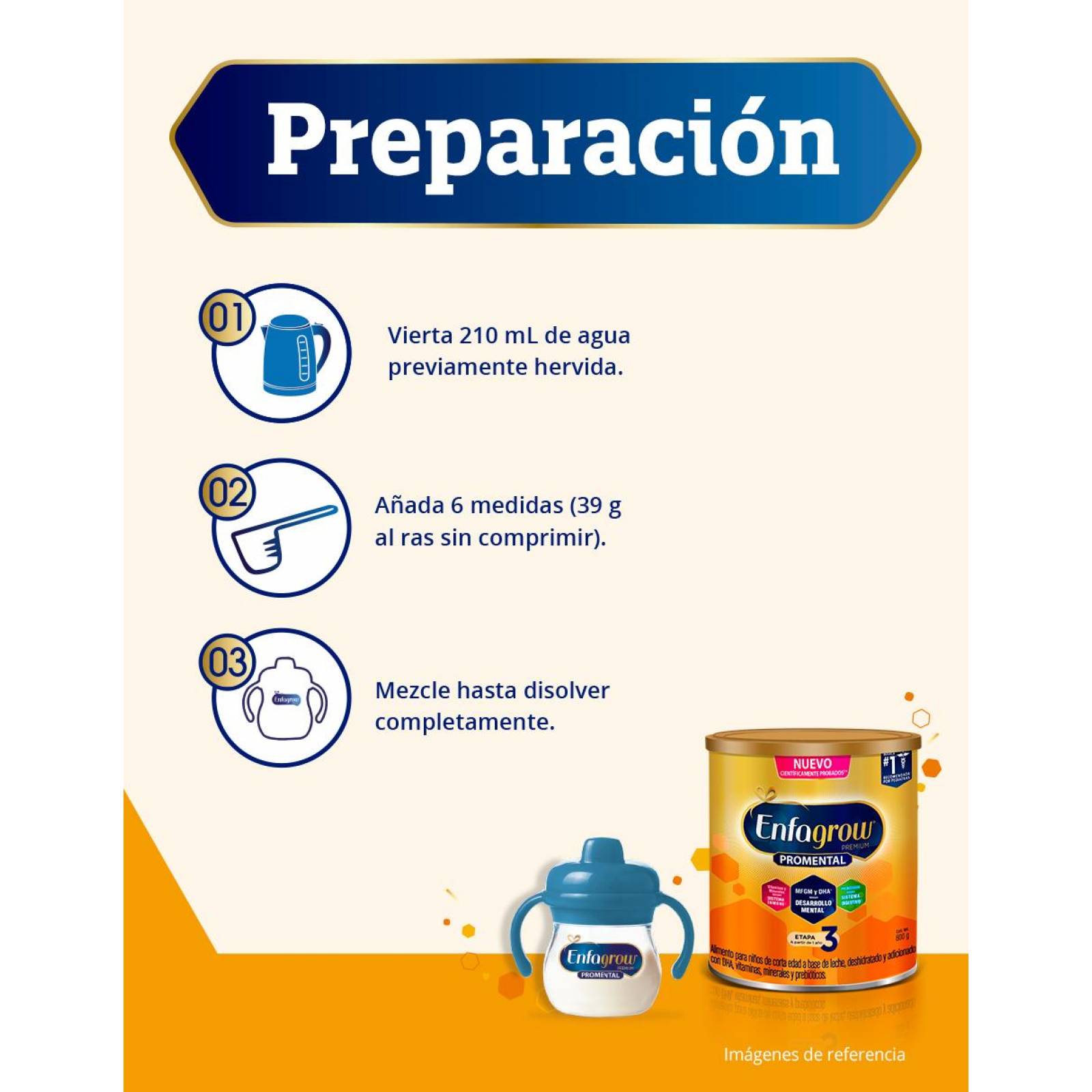 Alimento para niños Enfagrow Etapa 3, 800 g 