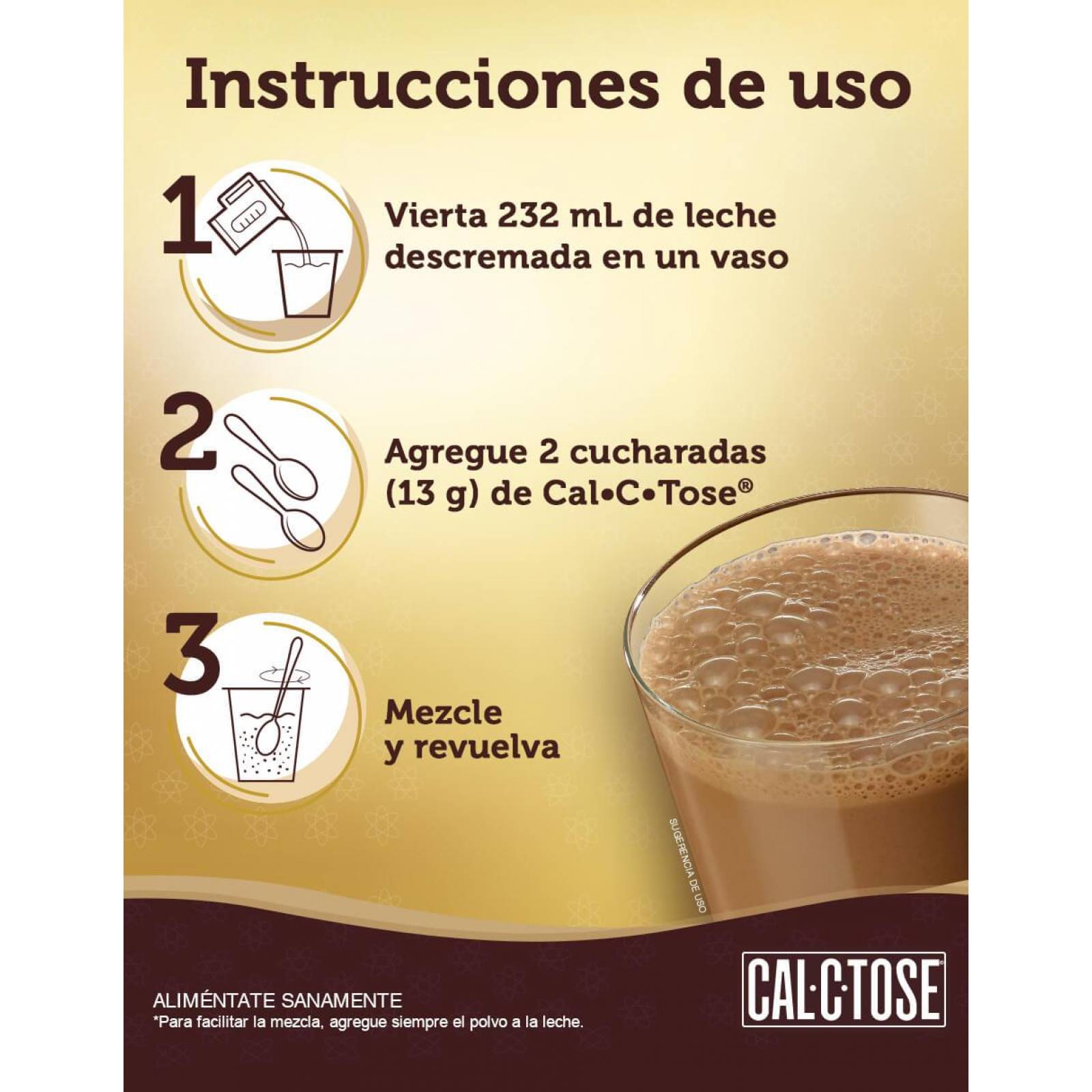 Chocolate en polvo Cal-C-Tose 800 g 