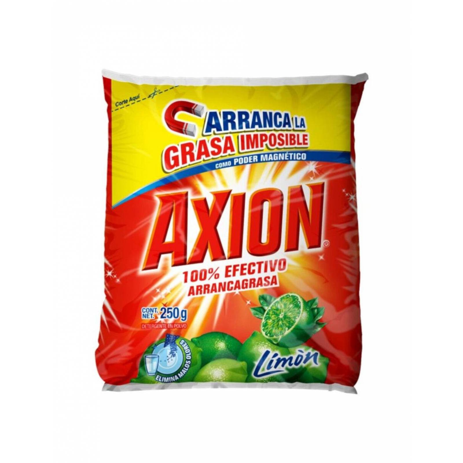 Pack de 48 Lavatrastes en Polvo Axion Limón de 250gr 