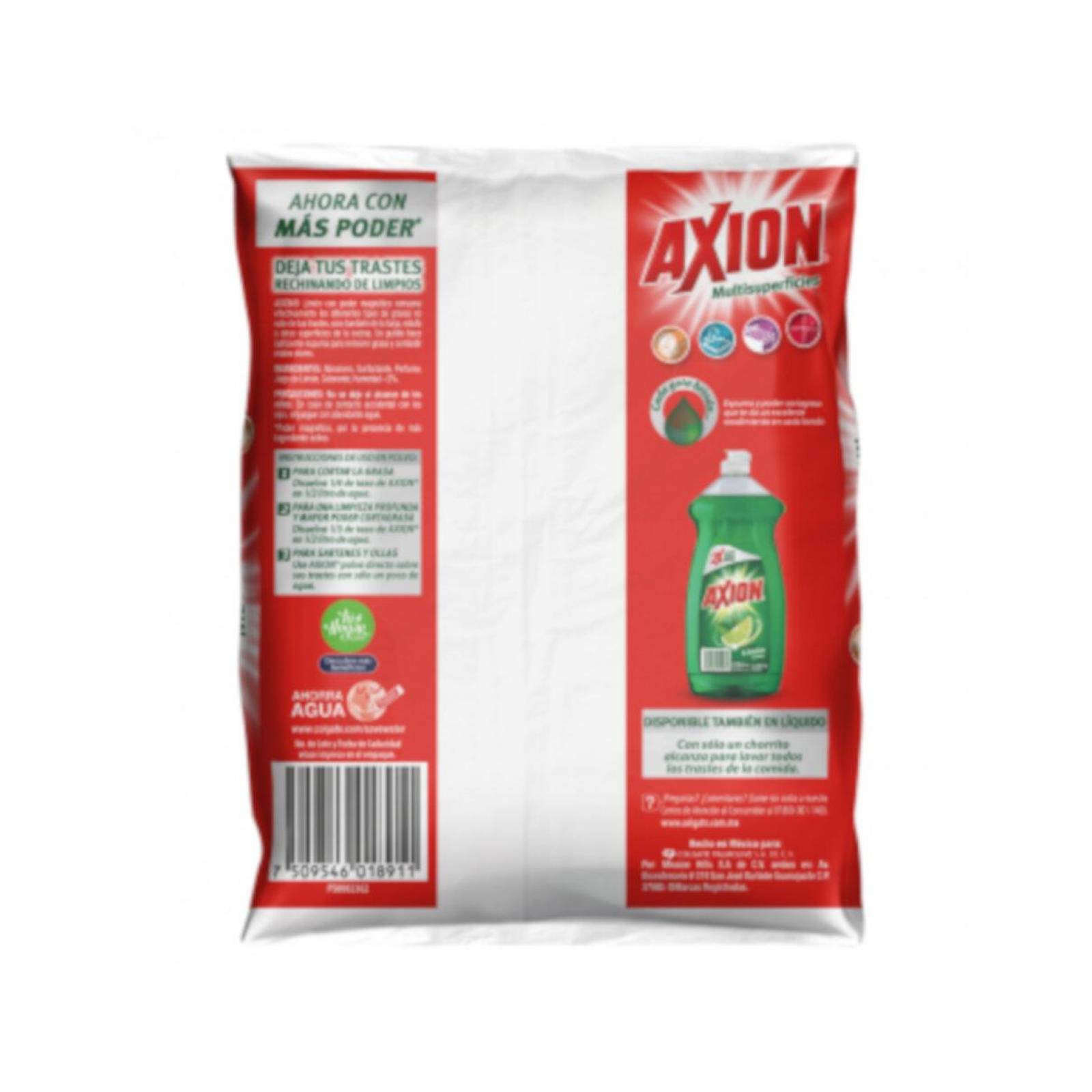 Pack de 48 Lavatrastes en Polvo Axion Limón de 250gr 