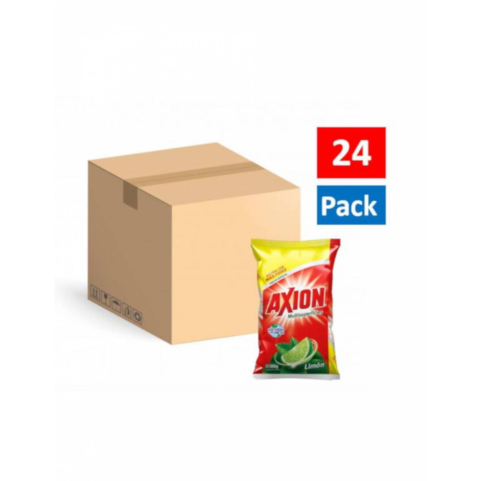 Pack de 24 Lavatrastes en Polvo Axion Limón de 500 gr 
