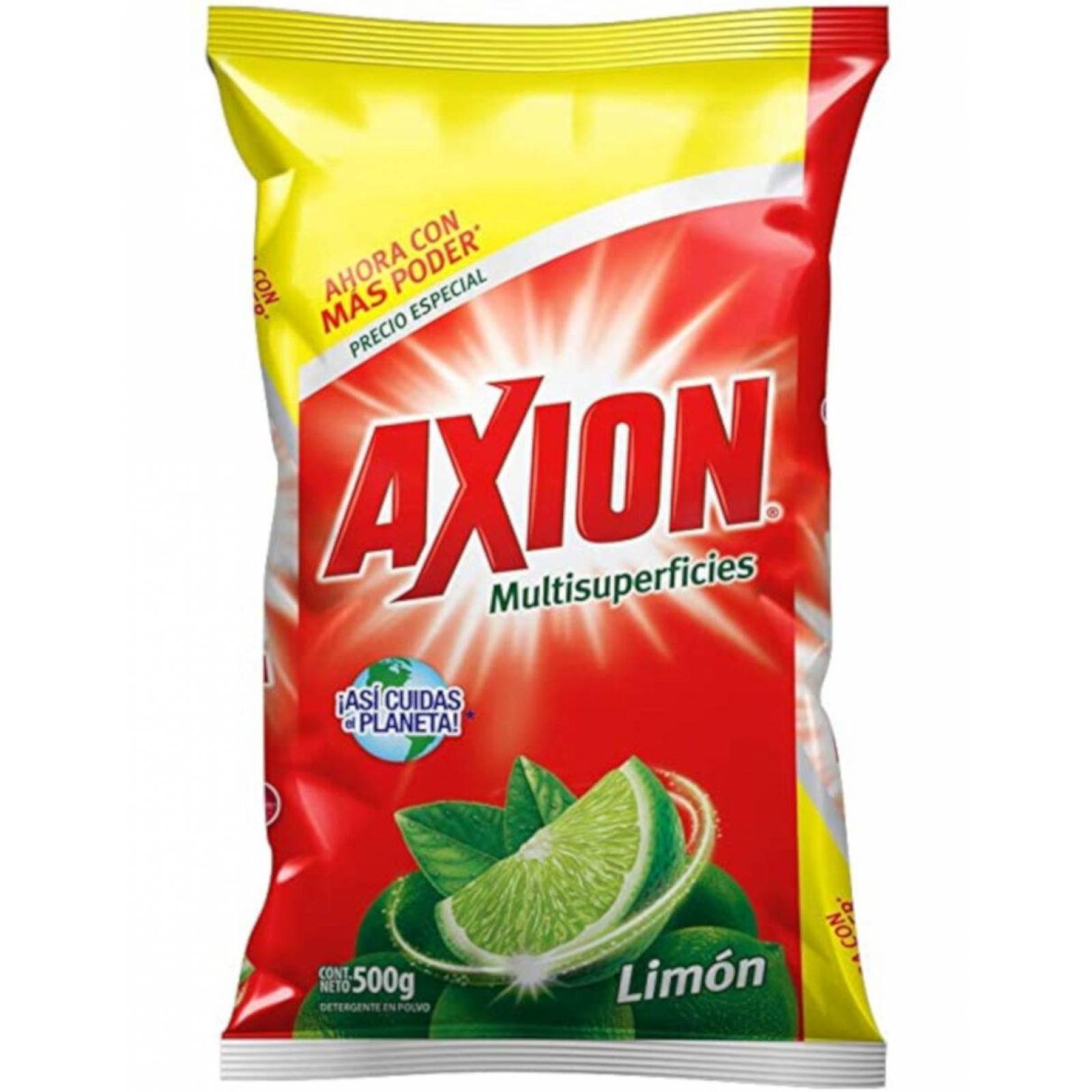 Pack de 24 Lavatrastes en Polvo Axion Limón de 500 gr 