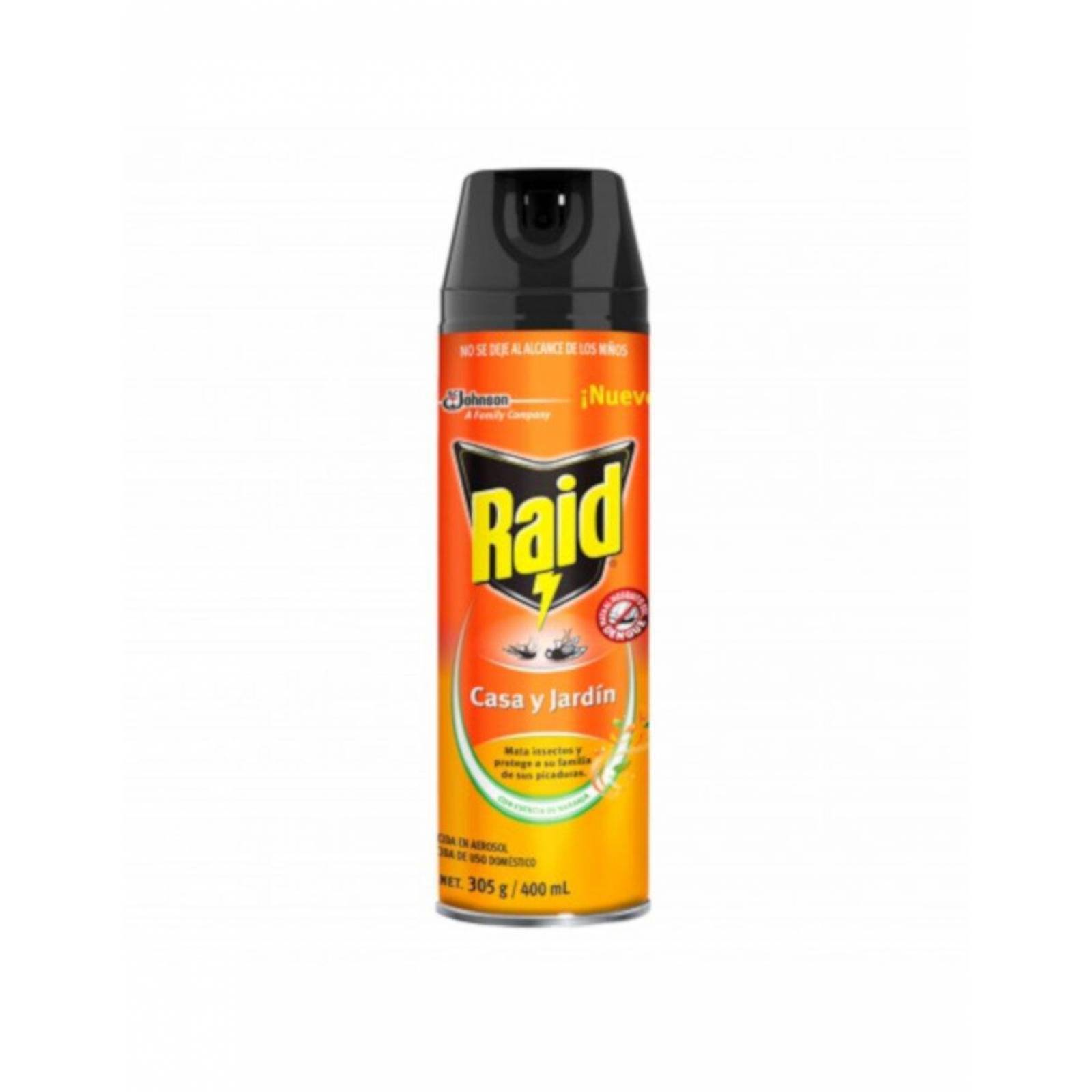 Pack de 12 Insecticida Raid Casa y Jardín de 400 ml 