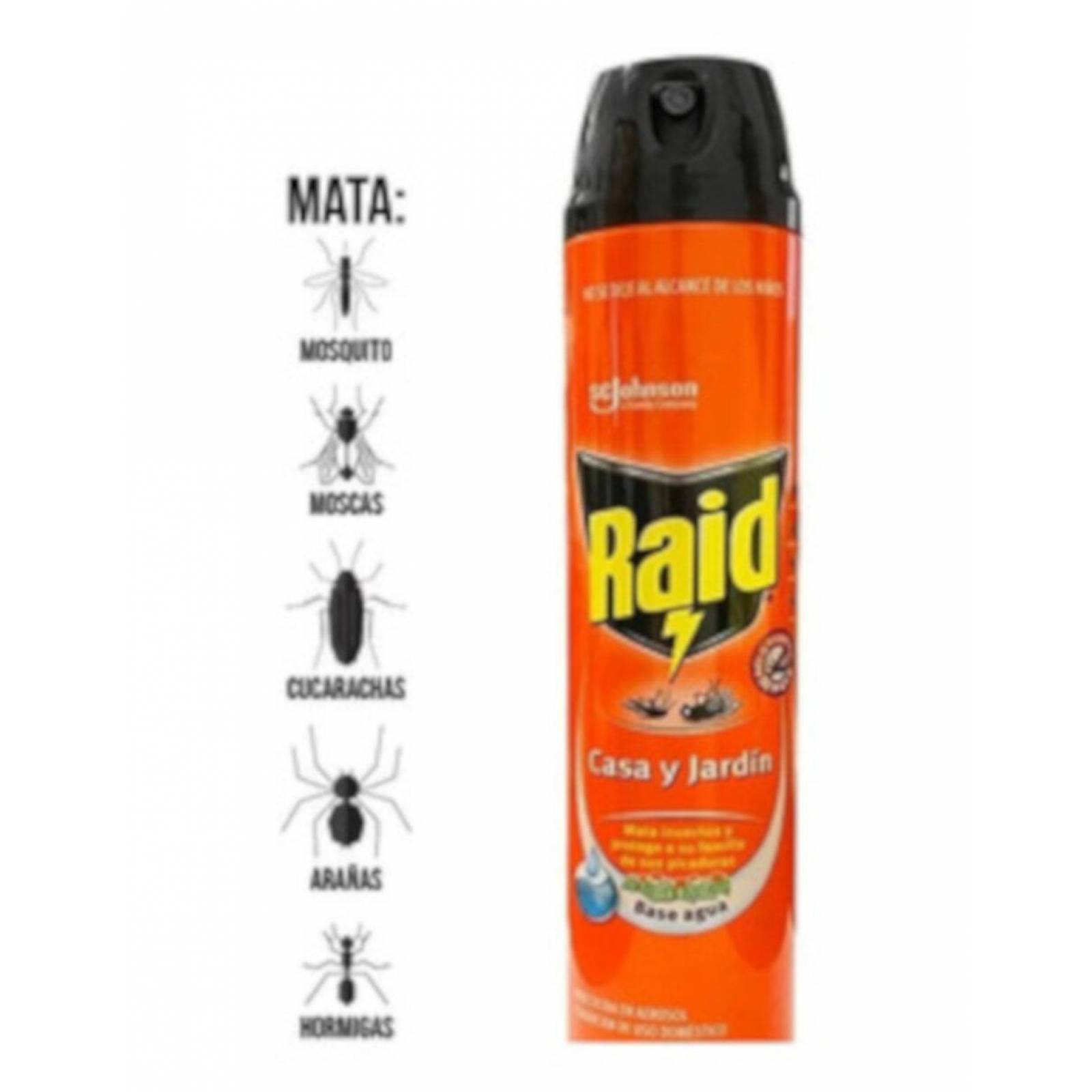 Pack de 12 Insecticida Raid Casa y Jardín de 400 ml 