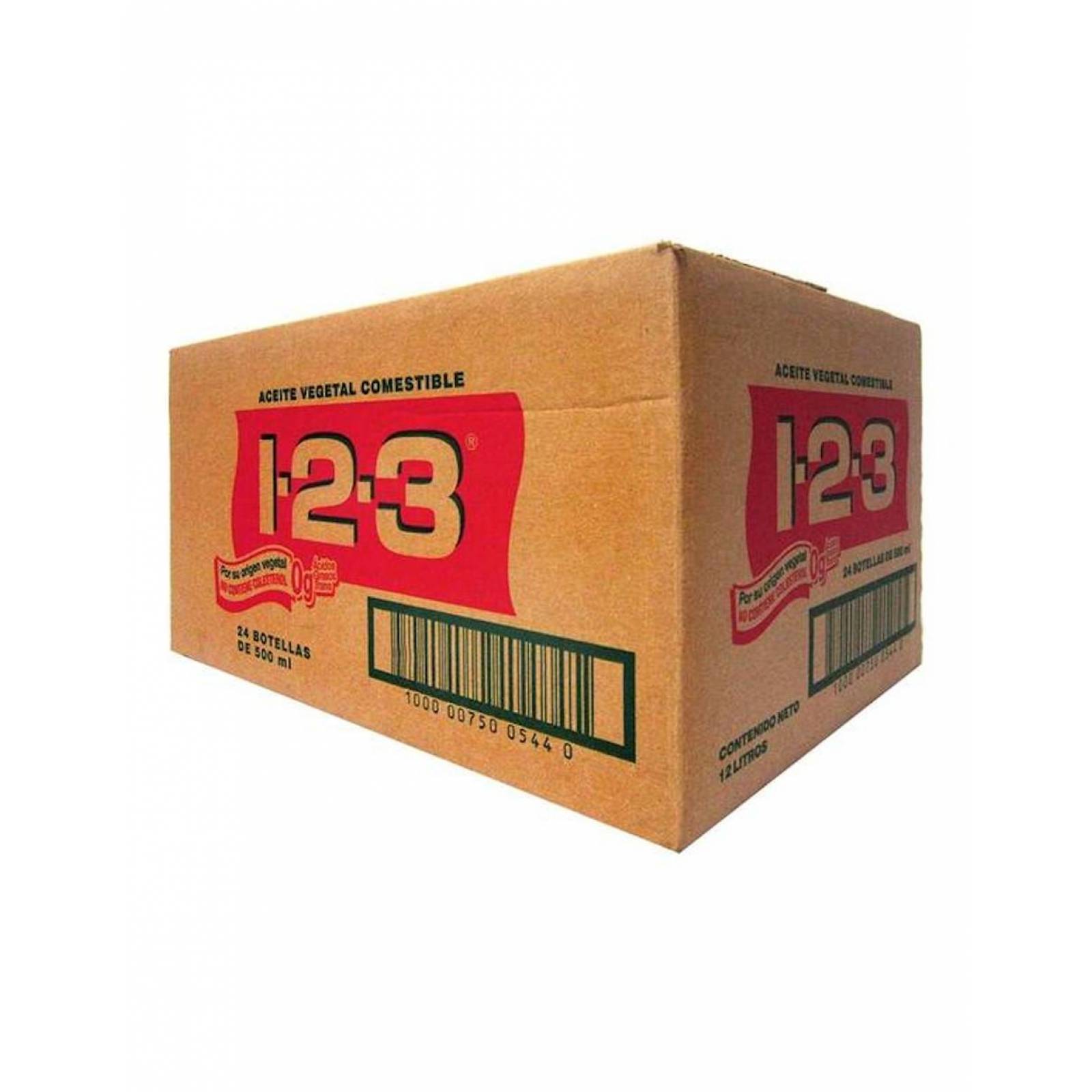 Pack de 24 Aceite vegetal 1-2-3 de 500ml 