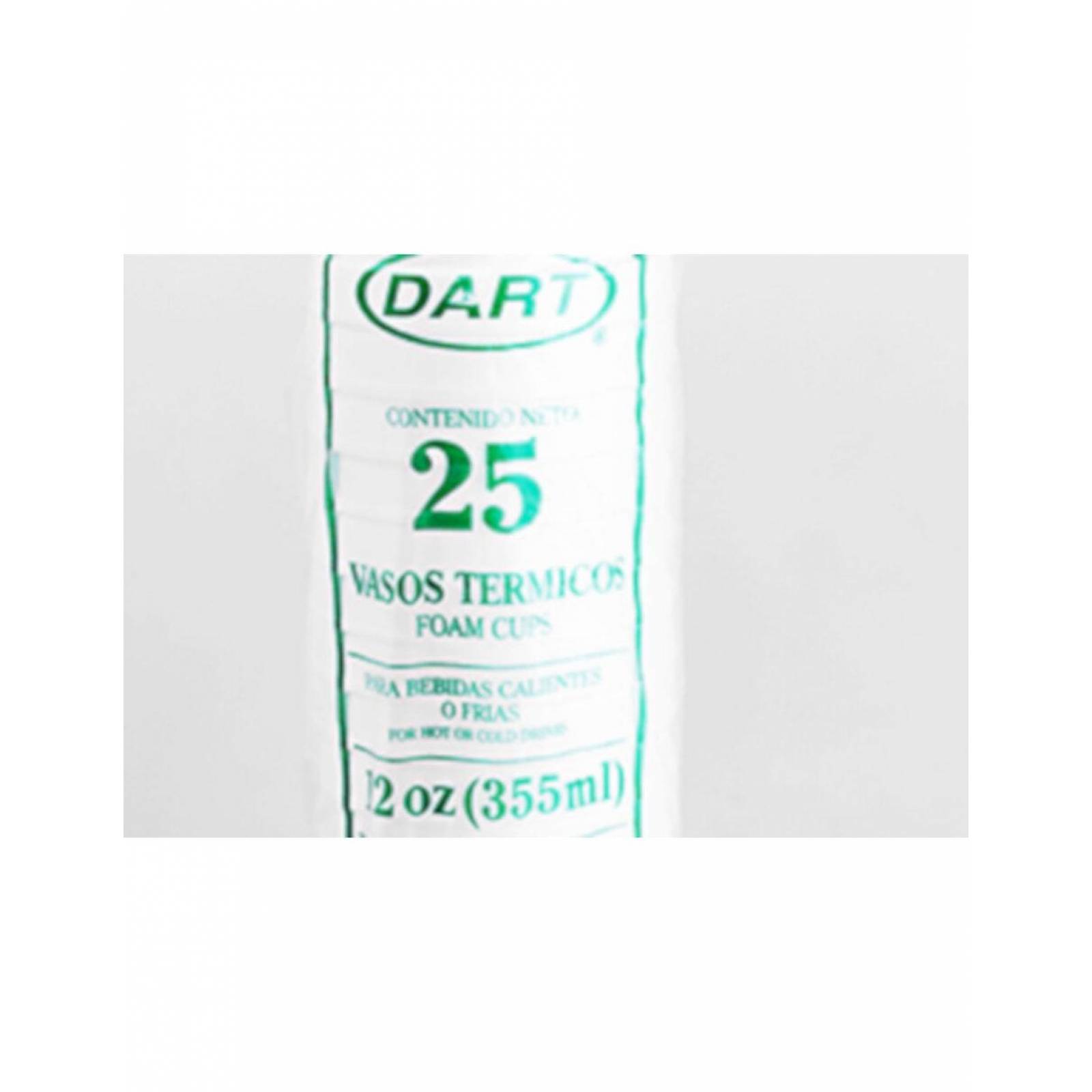 Pack de 40 Vaso Desechable Dart Térmico #12 de 25 piezas 