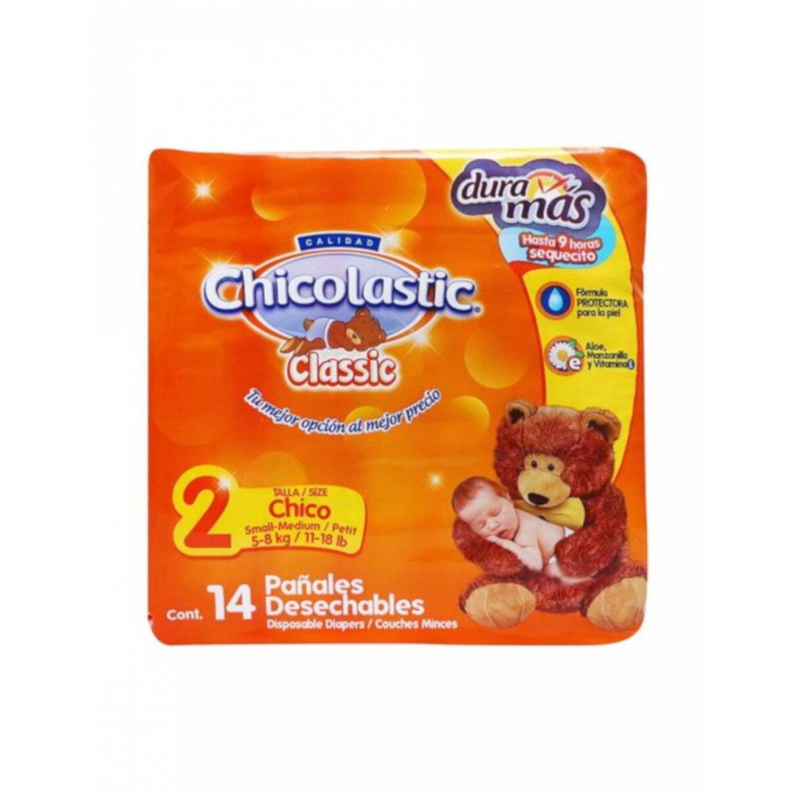 Pack de 6 Pañal Chicolastic Classic Etapa 2 de 14 Pañales 