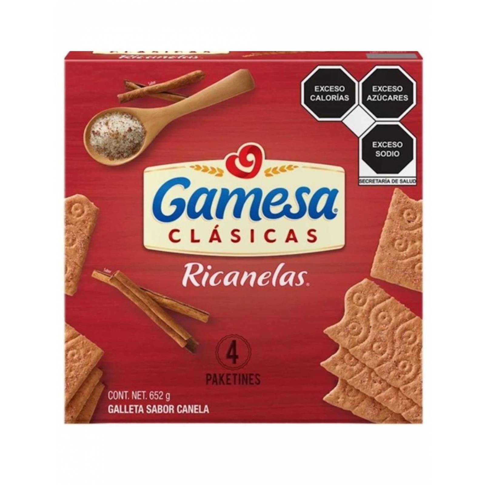 Pack de 12 Galletas Ricanelas Gamesa de 652g 