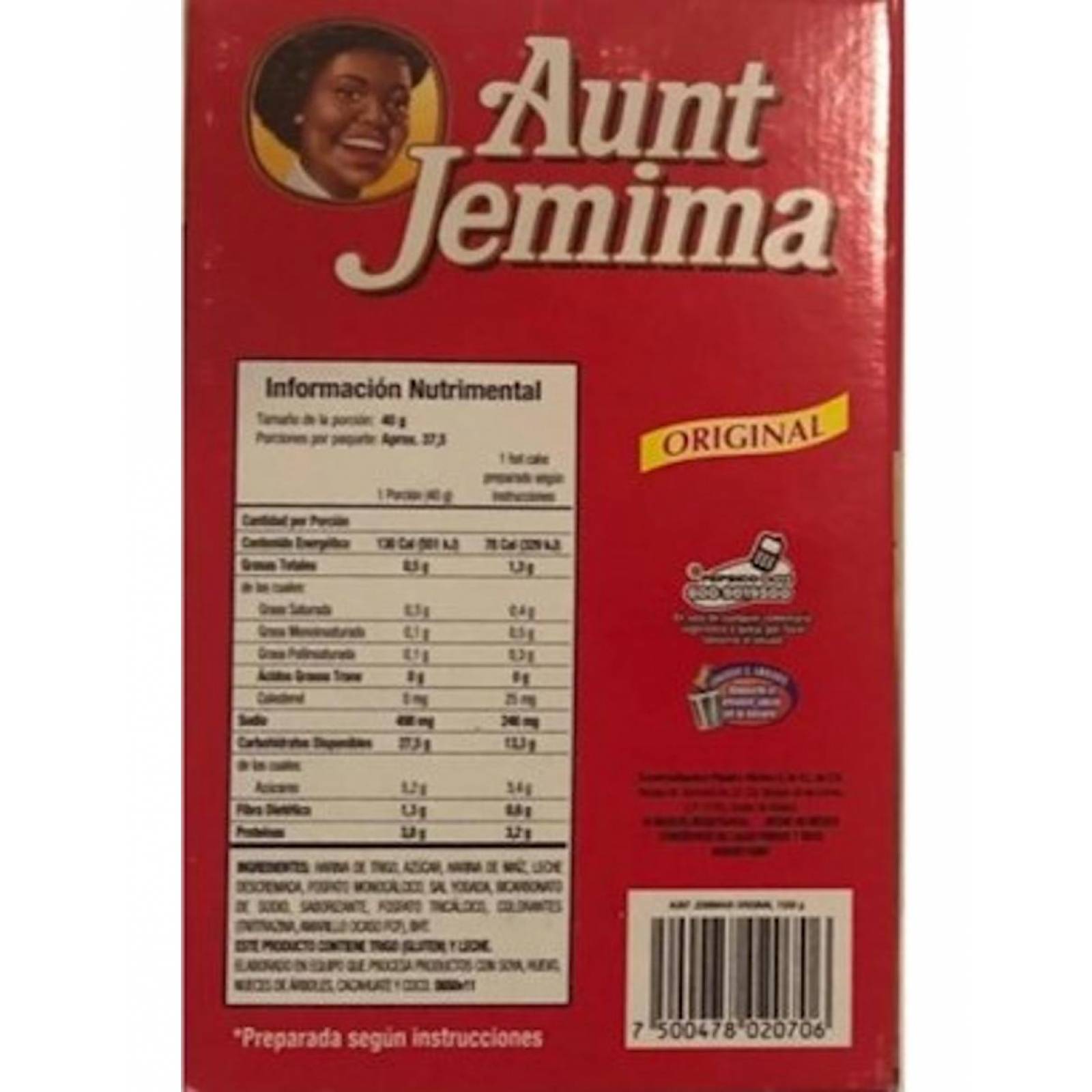 Pack de 12 Harina para hot cakes Aunt Jemima de 800g 