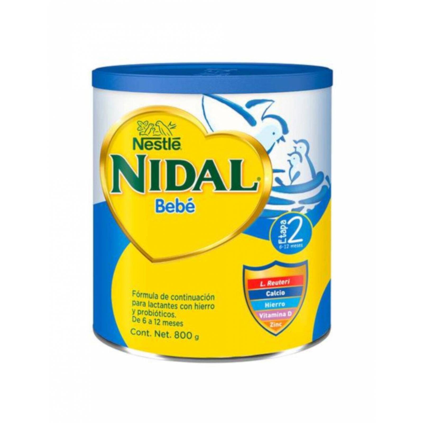 Pack de 12 Fórmula Infantil en Polvo Nidal 2 de 800 gr