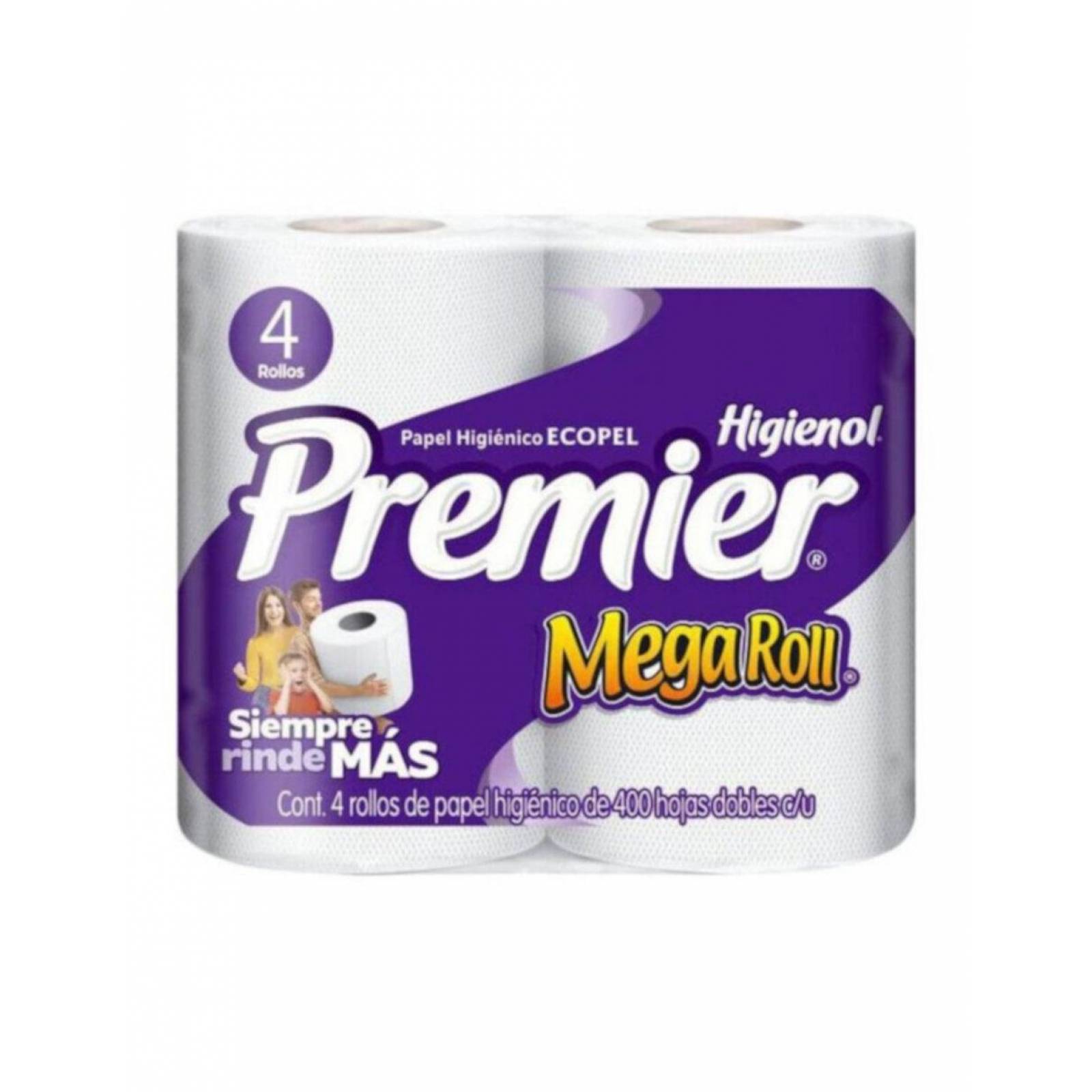 Pack de 12 Papel Higiénico Premier 400 Hojas Dobles 4 Pzas