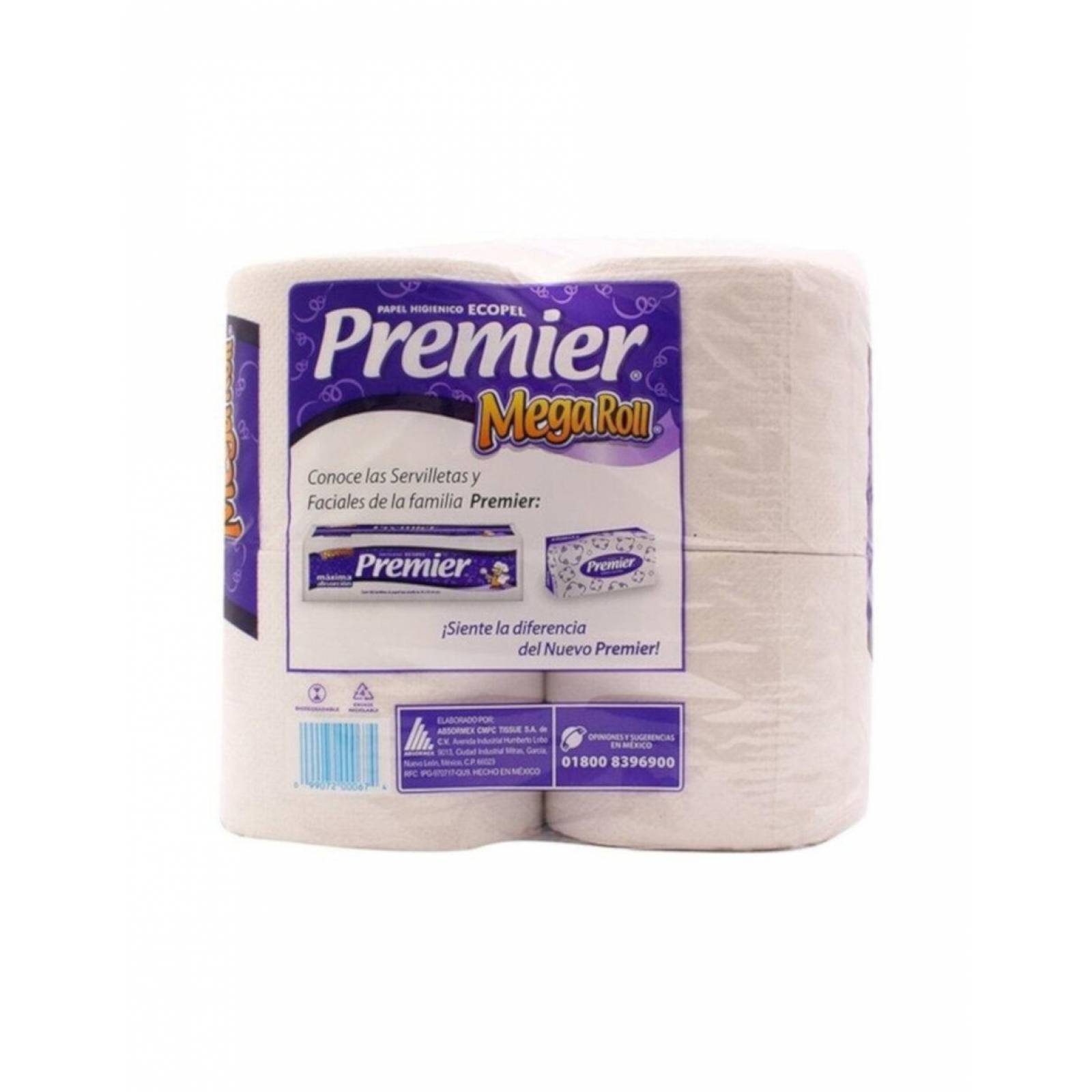 Pack de 12 Papel Higiénico Premier 400 Hojas Dobles 4 Pzas