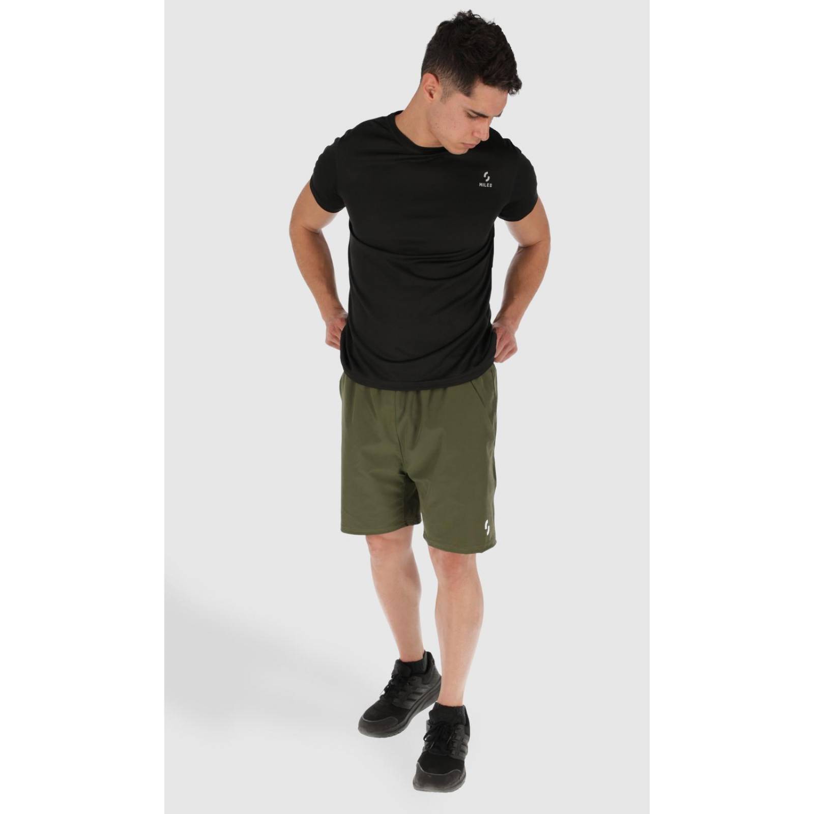 Short Deportivo hombre con lycra Miles Verde Olivo 