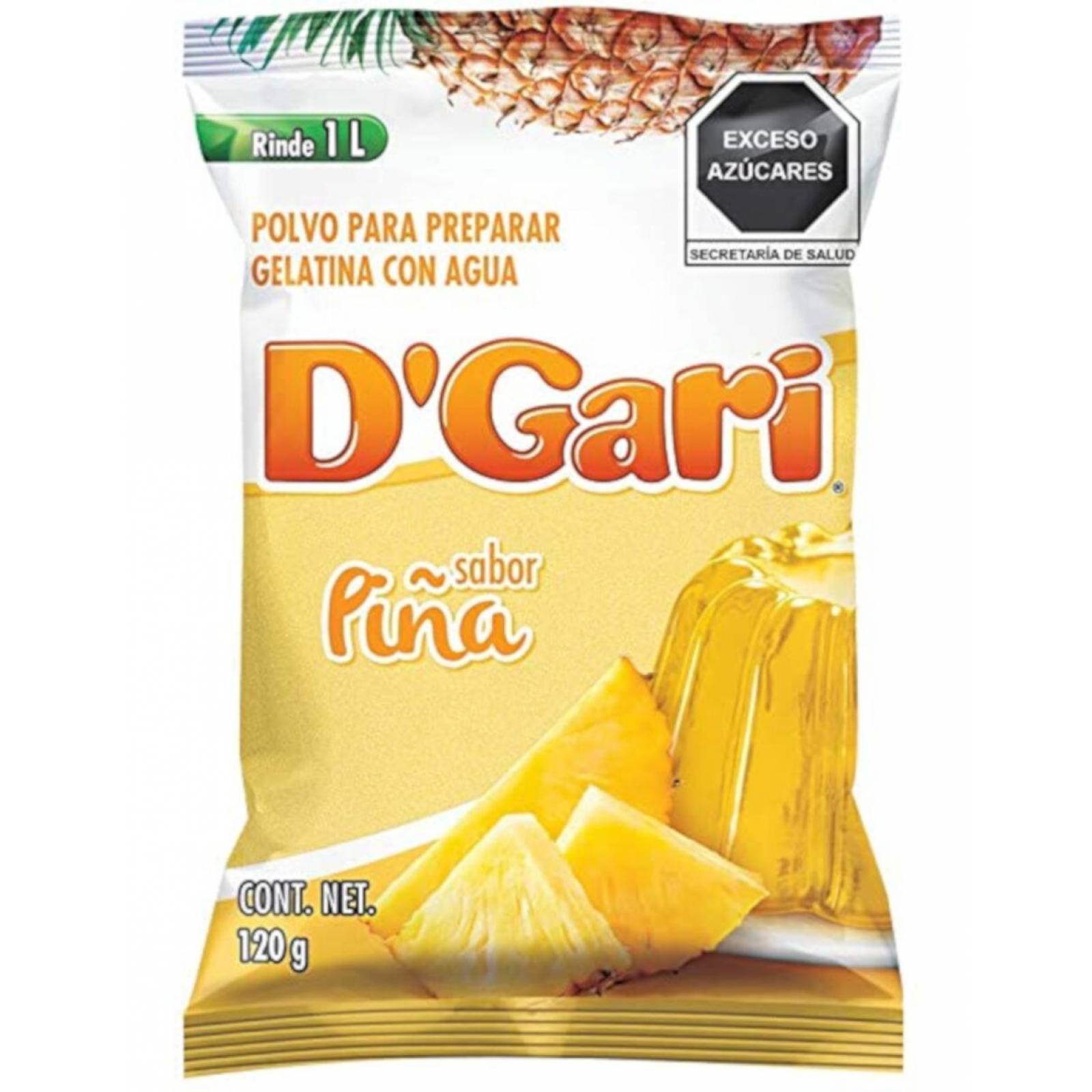 Pack de 50 Gelatina de Agua D'Gari Piña 120 gr 