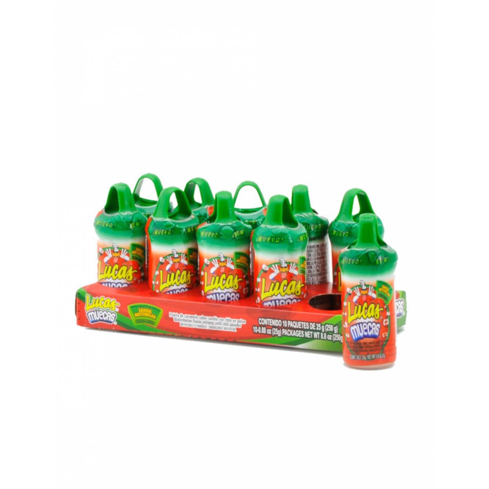 Pack de 24 Dulce Lucas Muecas Sandía 10 piezas 
