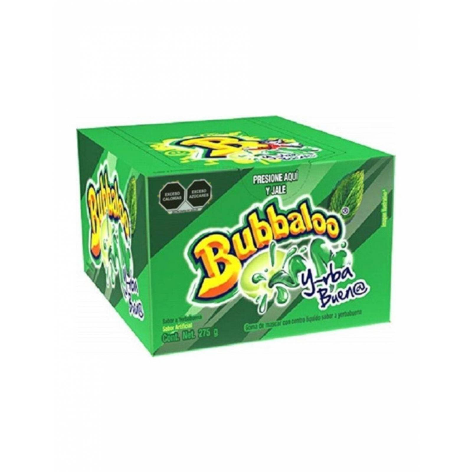 Pack de 32 Chicle Bubbaloo Yerbabuena 50 piezas 