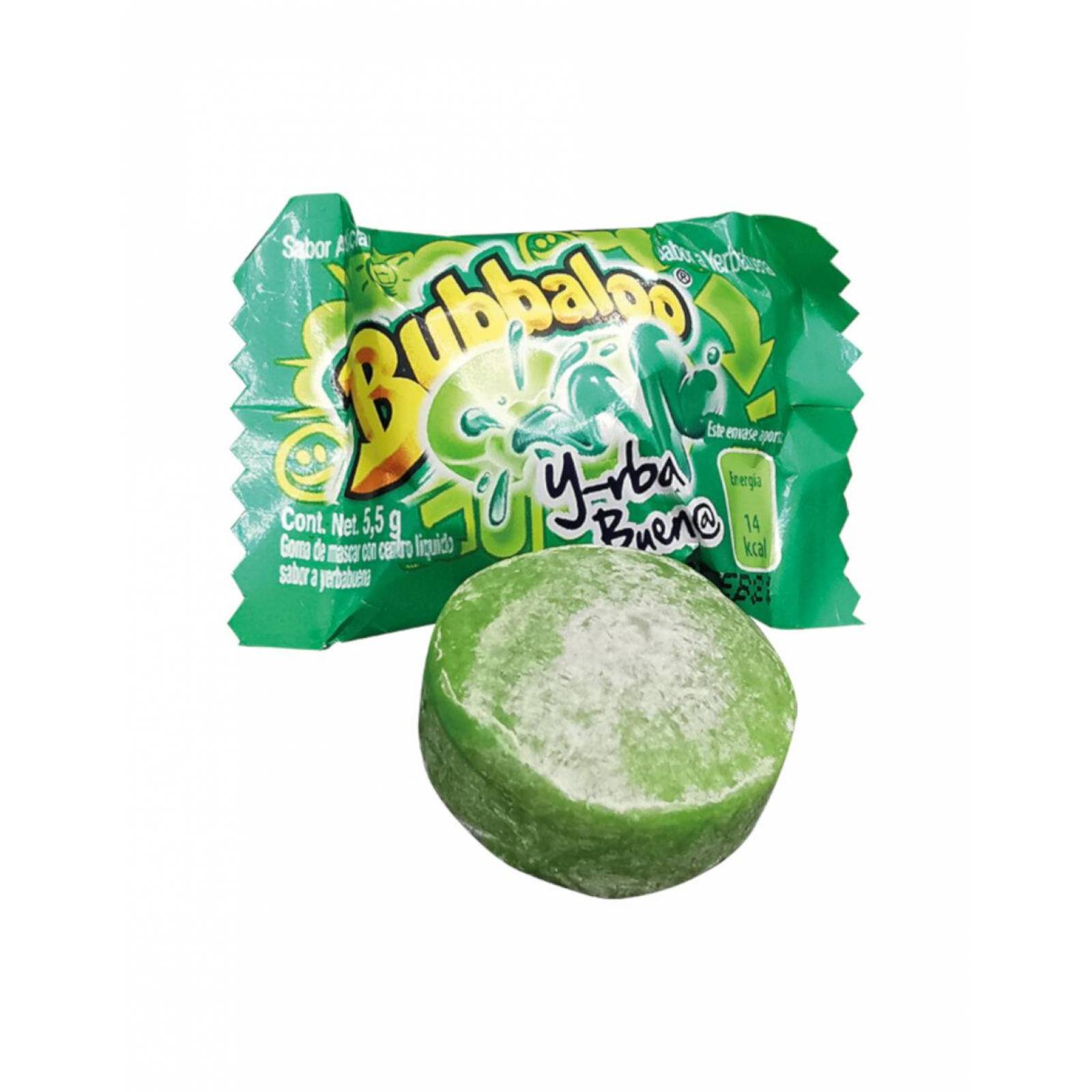 Pack de 32 Chicle Bubbaloo Yerbabuena 50 piezas 
