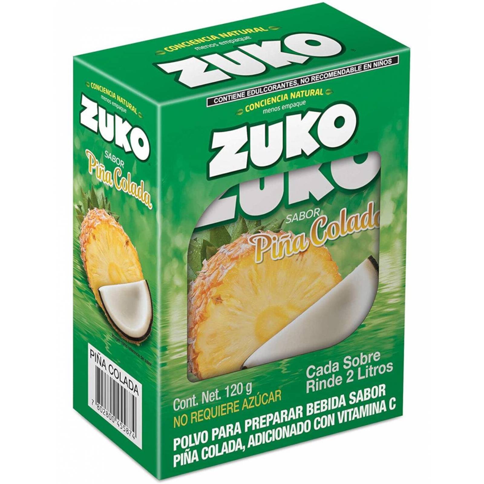 Pack de 12 Bebida en Polvo Zuko Piña Colada 8/15 gr
